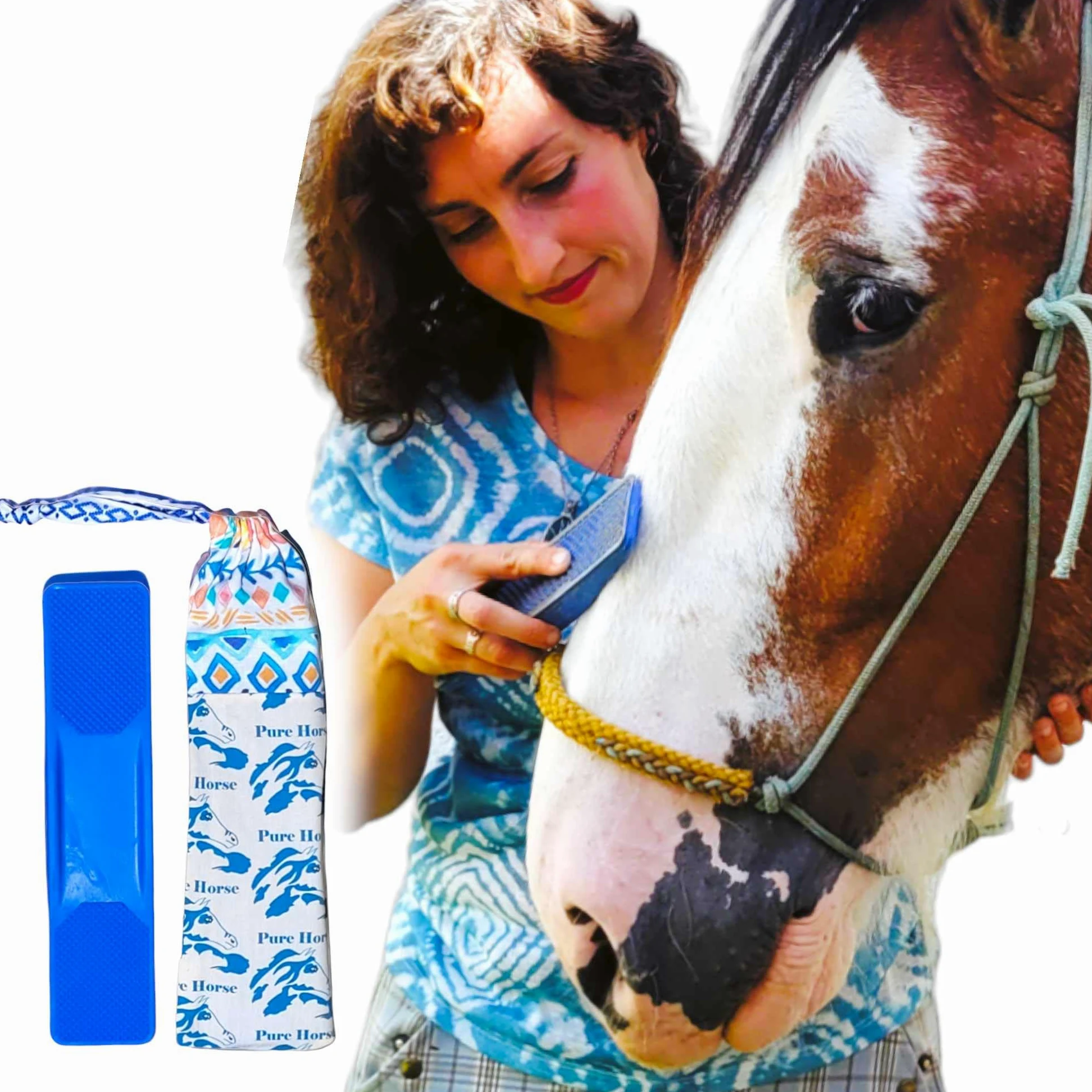 Spazzole per Cavalli, Kit 6 In 1 per La Strigliatura Dei Cavallo Spazzola PURE HORSE Pettine Massaggiante per Cavalli Grooming, Spazzola Morbida, Massaggio ] per la Pulizia Di Testa E Corpo, Shampoo