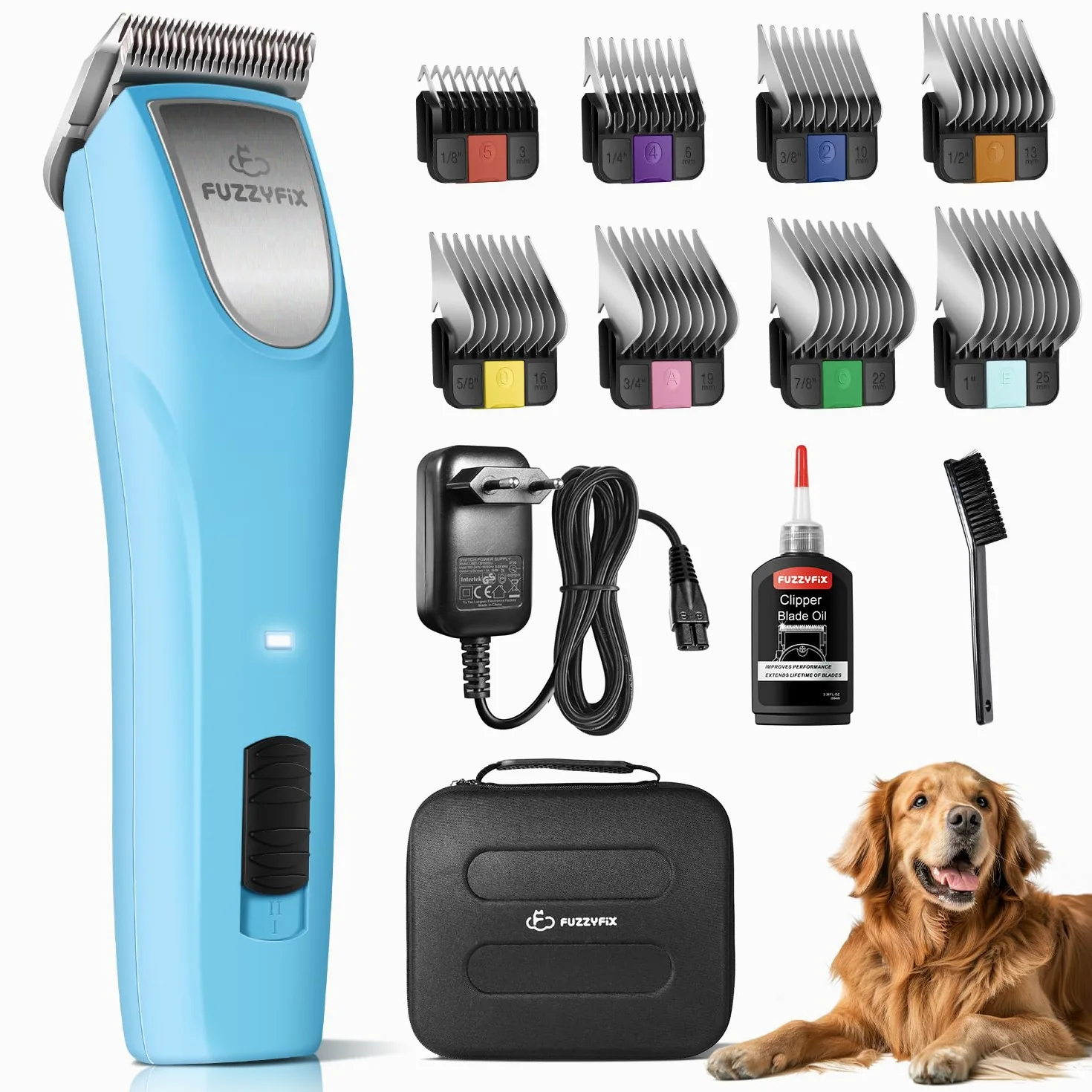 Tosatrice per Cani Professionale,Tosatrice a 2 Velocità Design Ergonomico per Cani e Gatti, Tosatrice per Peli di Animali Spessi, Lunghi e Ricci
