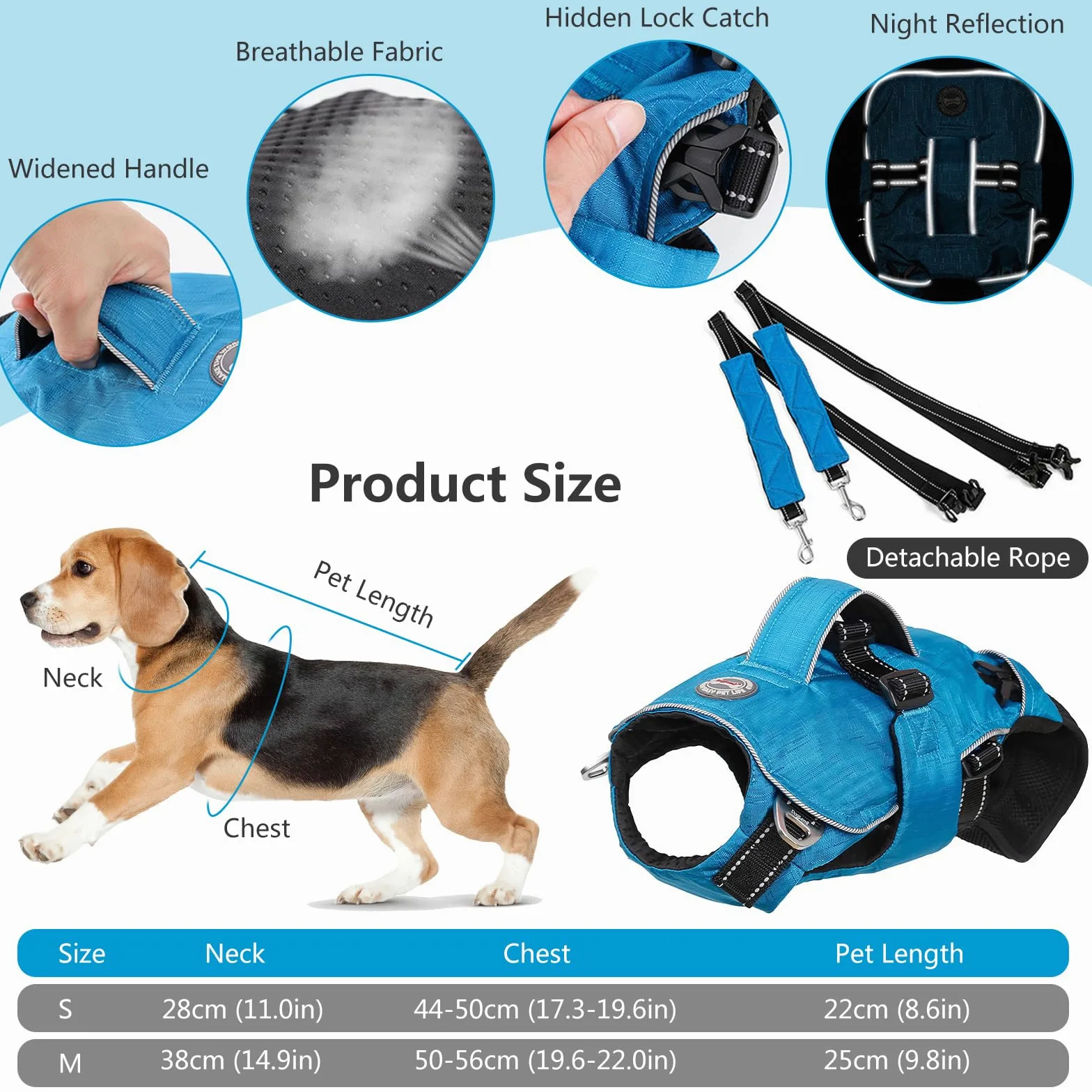 PETCUTE 5-IN-1 Zaino Frontale per Cani,Traspirante Marsupio per Cani con Cinturino Riflettente,Maniglia Confortevole,Regolabile,Borsa da Trasporto per Cane per Viaggio,Campeggio,Passeggiate