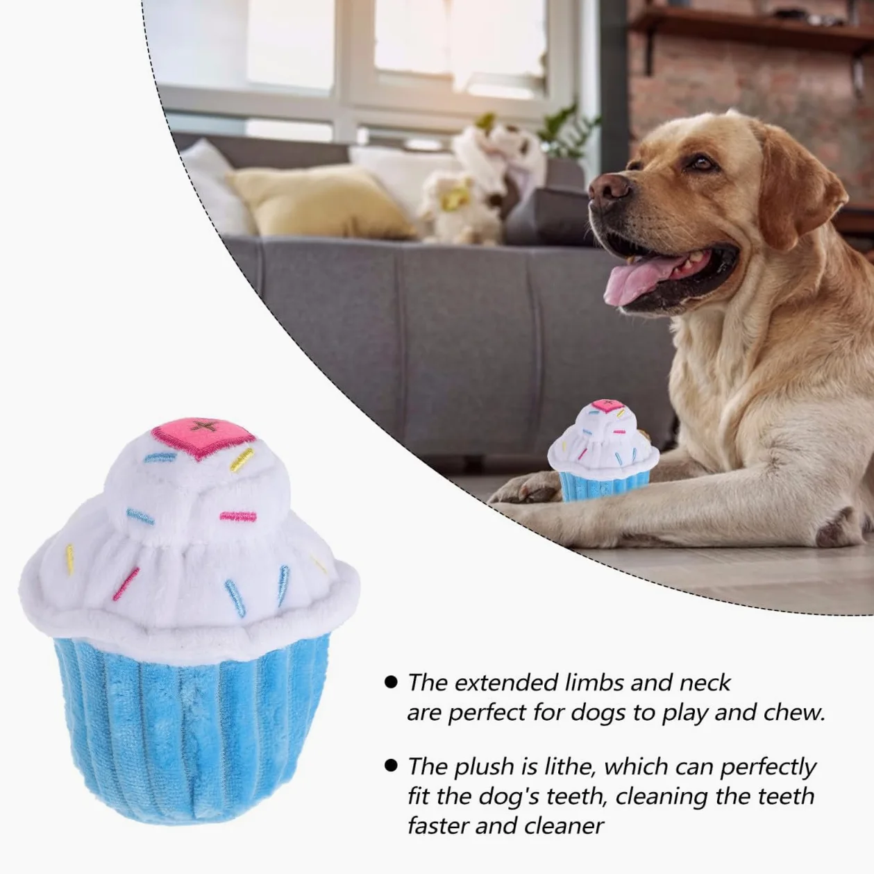 FRCOLOR 5 Pezzi Di Peluche Giocattoli Per Cani Con Cigolio Giocattoli Interattivi in ​​peluche Per Cuccioli Molari Pulizia Dolcetti Ciucci in Peluche Da Masticare Divertimento Compleanno