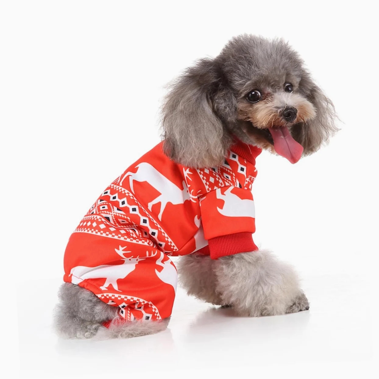 BESPORTBLE 3 Pz Panno Natalizio per Cani Felpa con Cappuccio Canestro da Basket per Uccelli Costume Caldo per Cani Vestiti di Natale Chihuahua Animale Domestico Costumi Natalizi Rosso