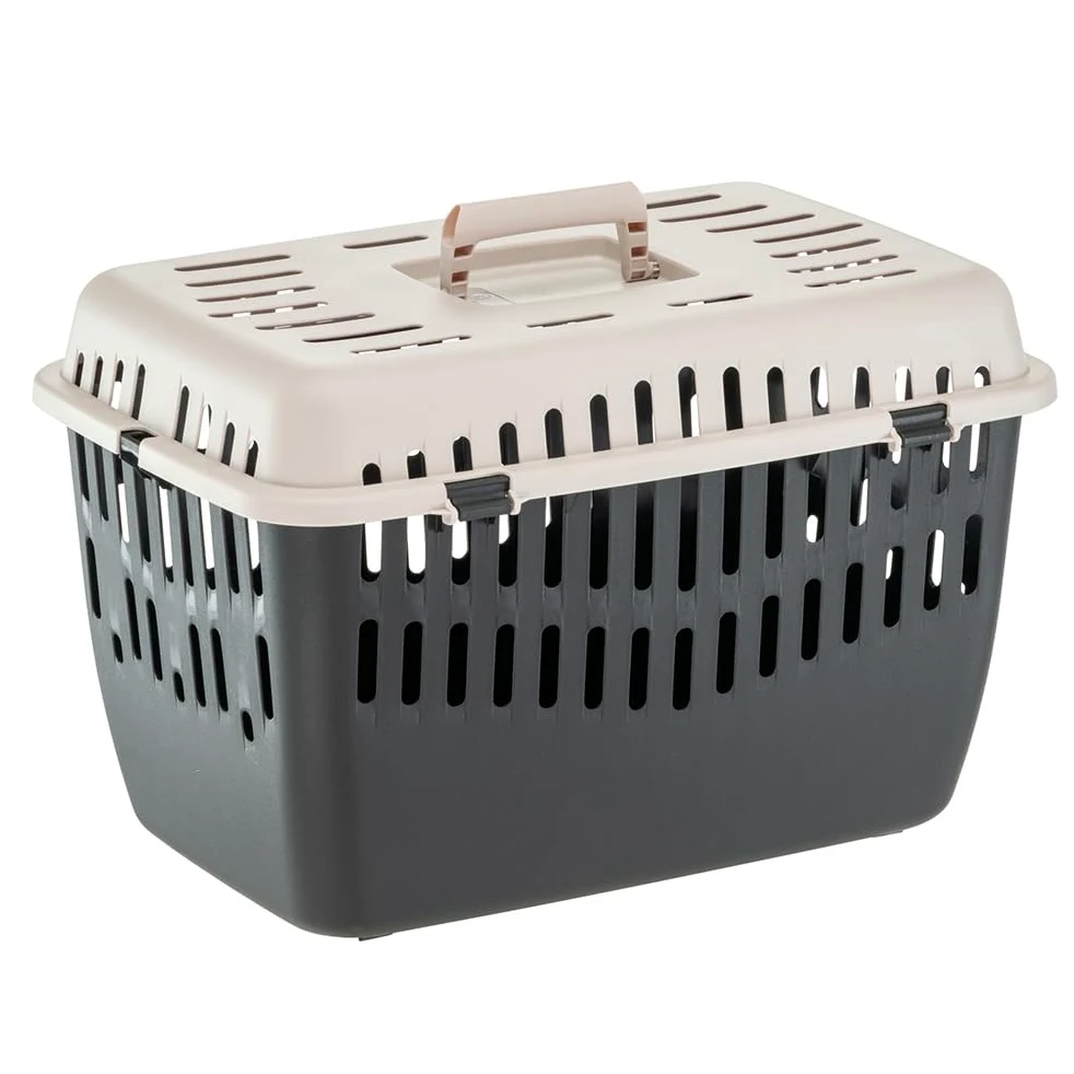 Ferplast Trasportino Gatto BINNY 2, Trasportino Cane, Cani Piccoli e Gatti max 8 Kg, Maniglia Pieghevole