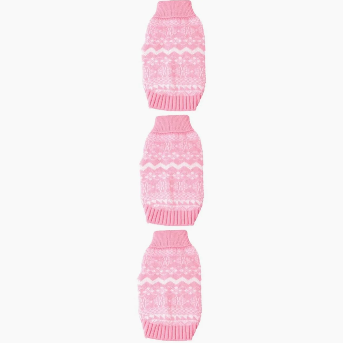 BESPORTBLE 3 Pz Maglione Collo Alto Maglioncini Cane Maglioni Cane Maglione di Gatto Costume da per la Festa di Natale Maglione per Cani Vestiti Invernali per Animali Domestici Rosa