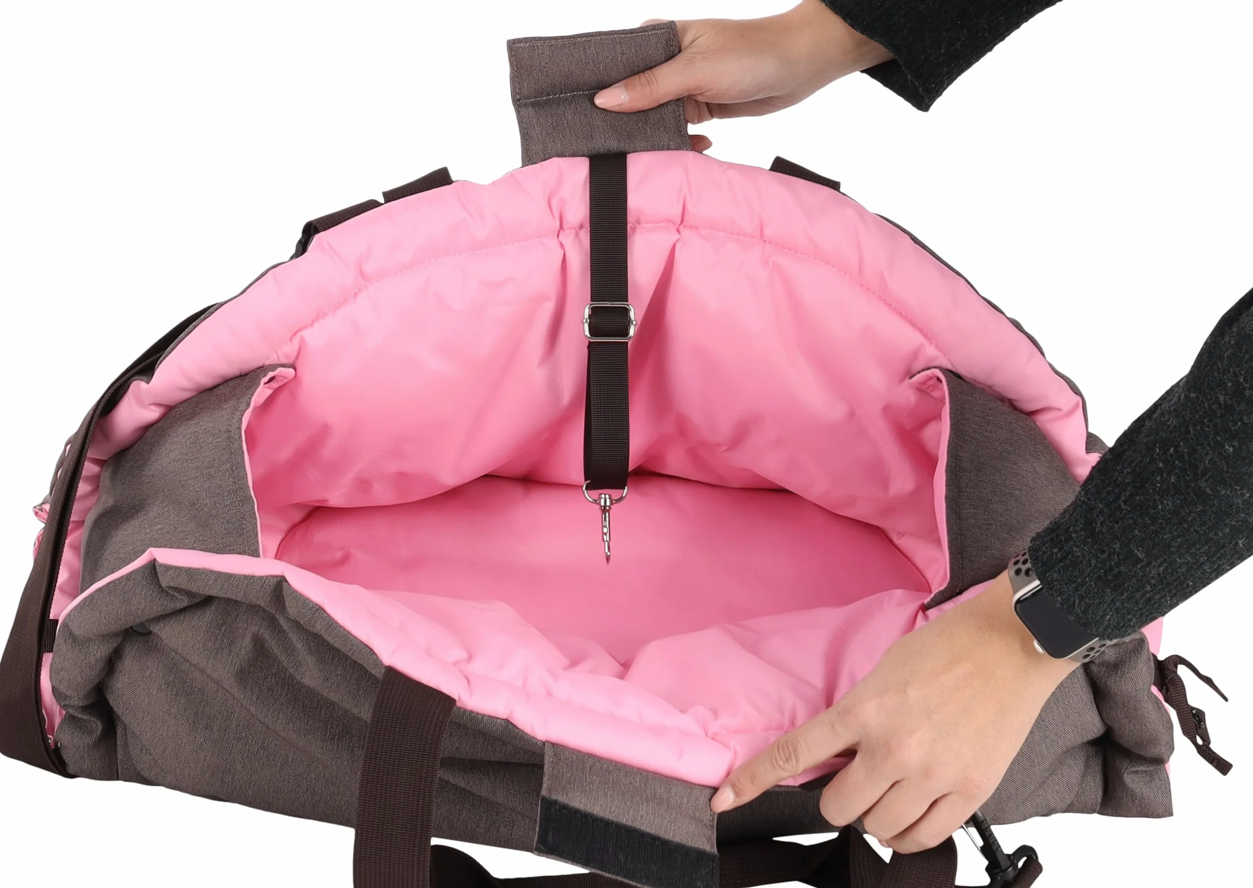 Trasportino per Cani – Gatti – Xenos – Borsa 2 in 1 in Poliestere, Utilizzabile Anche Come Coperta, con Spallacci e Tasca portaoggetti