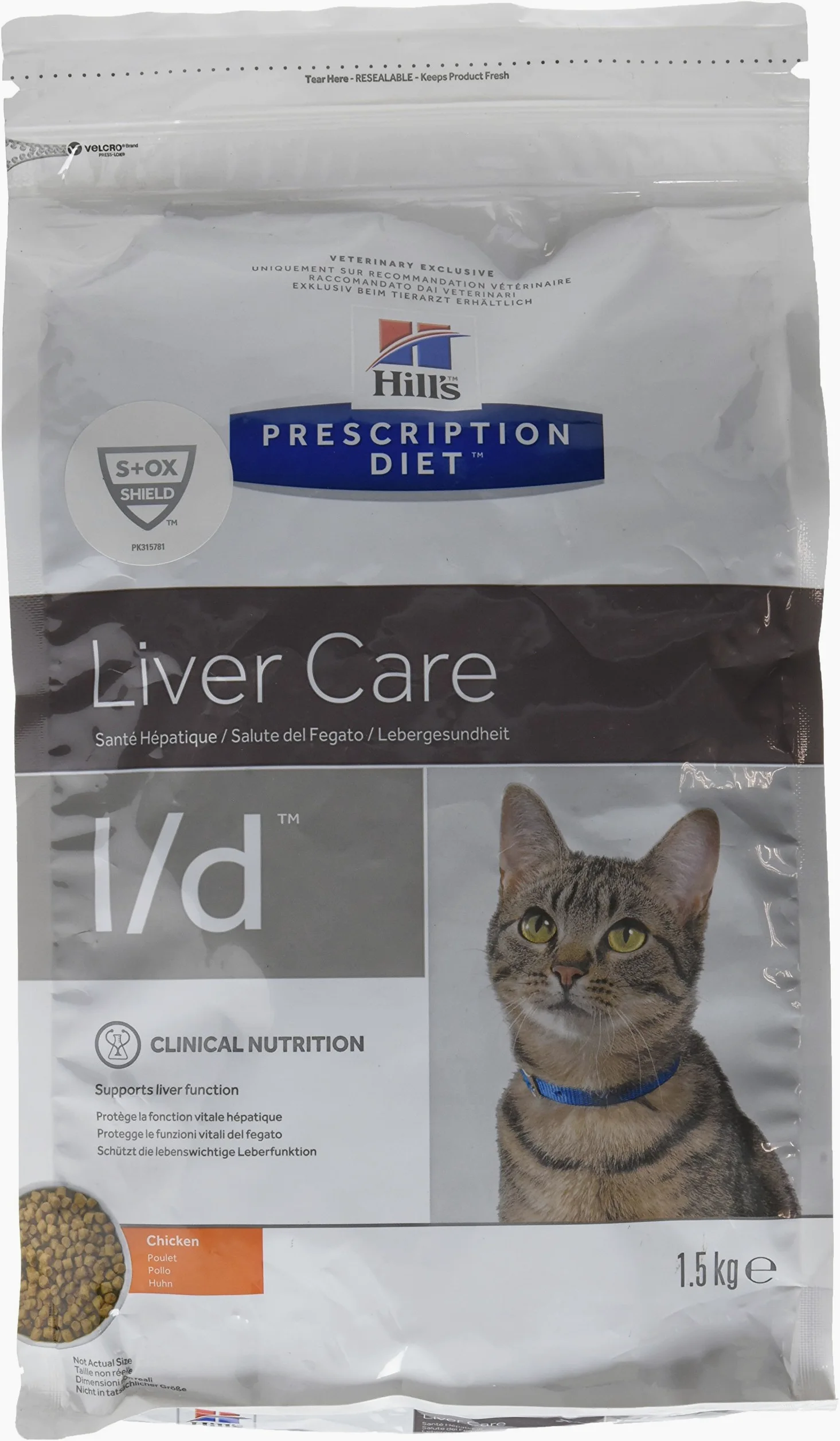 Hill's Prescription Diet l/d Feline hepatic healt mangime Secco per Gatti con patologie renali kg.1,5