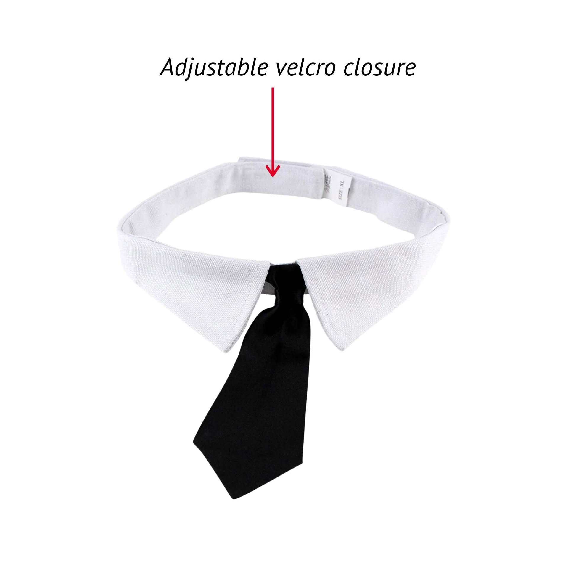 Midlee Cravatta per cani formale nera con collo da 48,3-58,4 cm (XL)