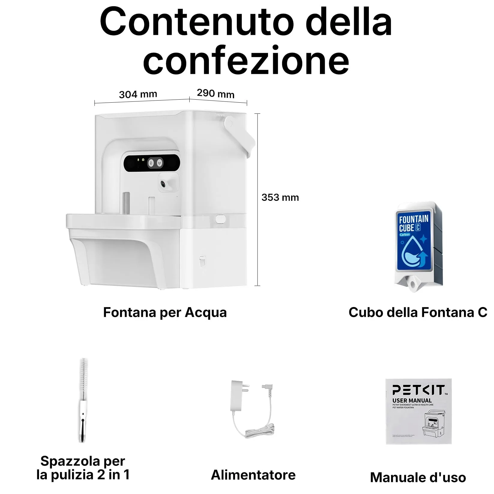 PETKIT EVERSWEET ULTRA Fontanella Intelligente per Gatti 5L, Riconoscimento AI, Controllo App, Ultra Silenziosa 26dB, Separazione Acqua Pulita/Sporca, Vassoio Acciaio Inox, Lavabile in Lavastoviglie
