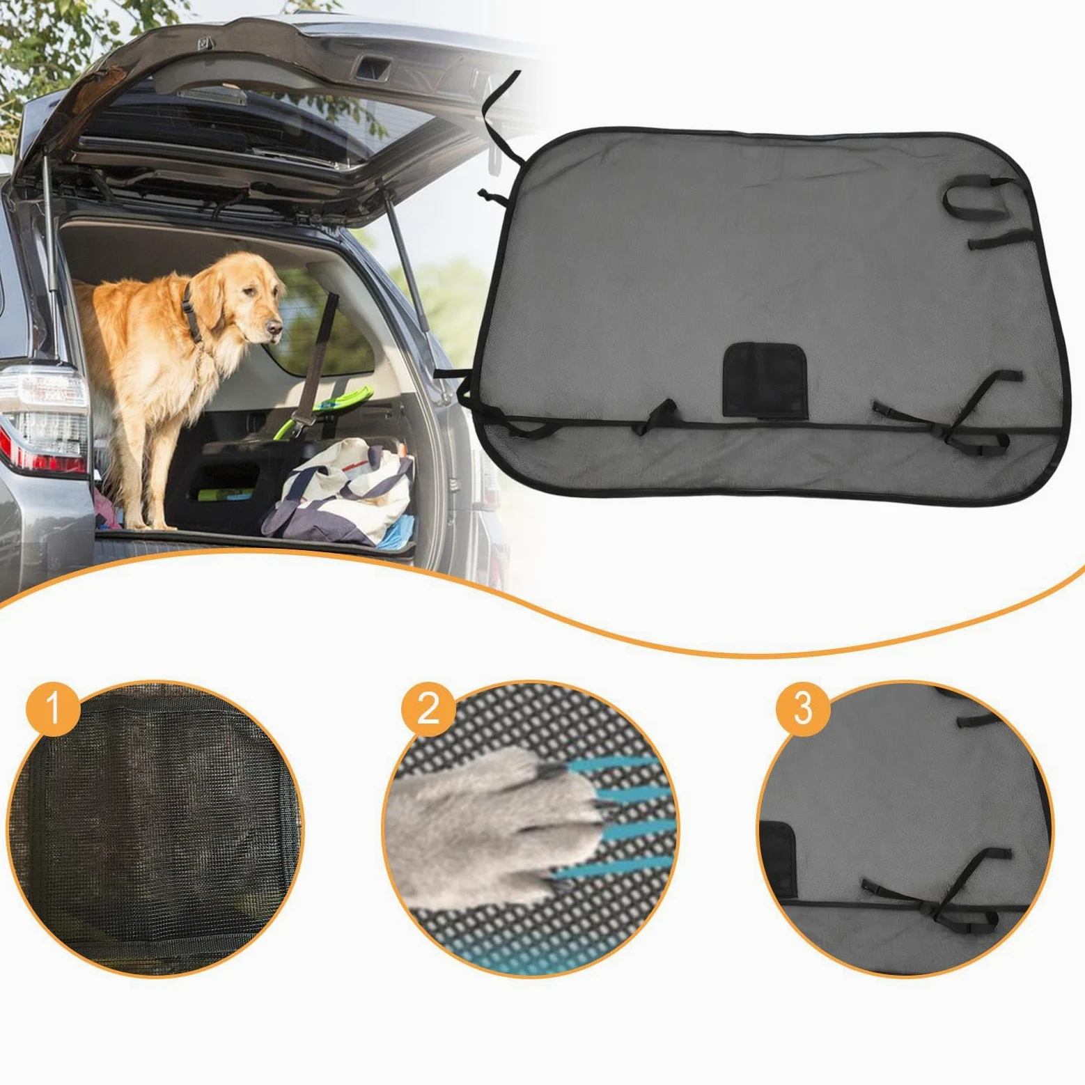 Generic Barriera Cane Rete Divisorio Animali Domestici Realizzata in PVC Robusto con Visibilità Chiara E Fissaggio Regolabile Adatta per, 133 Cm X 97 Cm