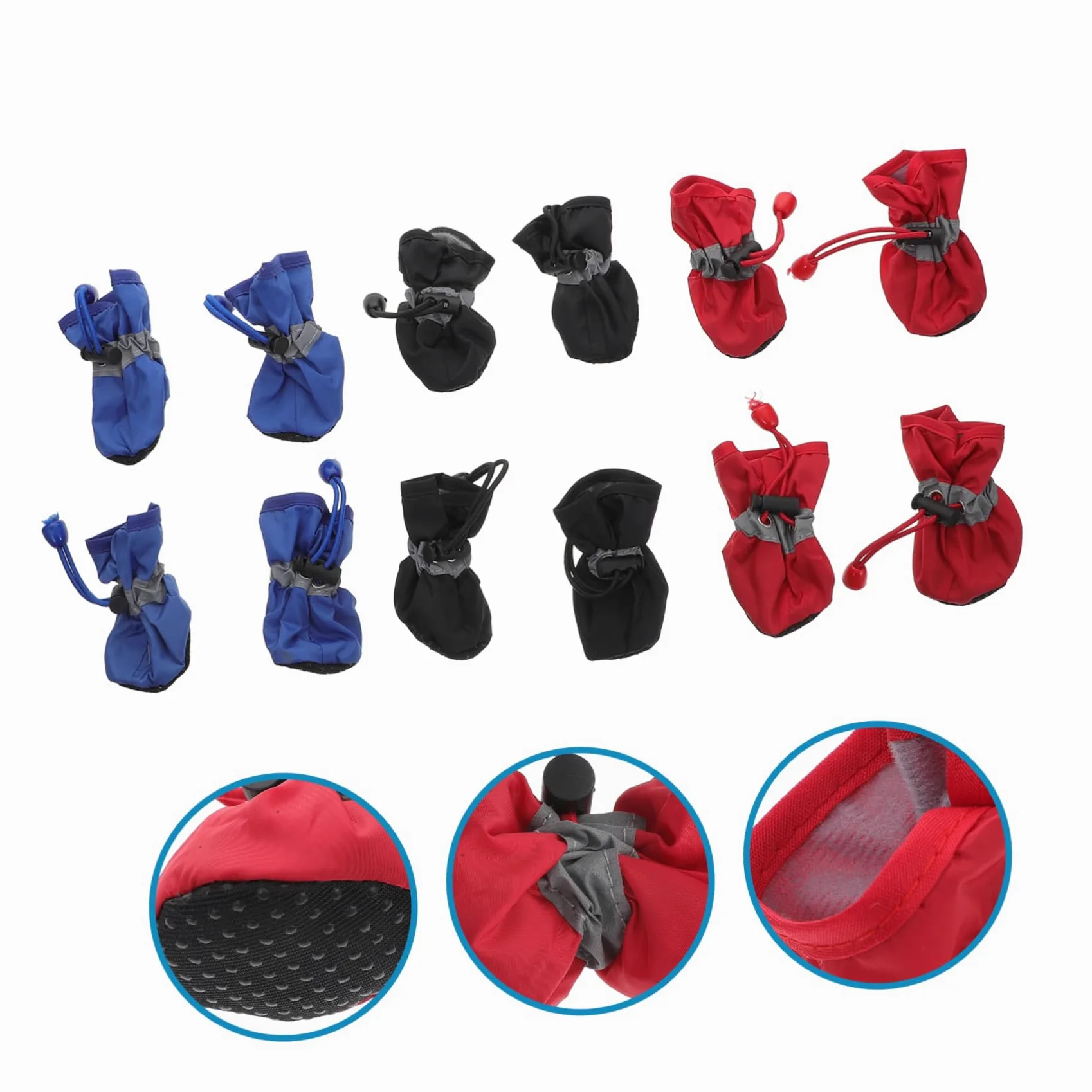 SUPVOX 9 Set Stivali per Cani da Compagnia Puppy pupphub Calzini Invernali per Animali Domestici Scarpe da Cucciolo Resistenti all'Acqua Stivali da Pioggia Scarpe per Animali Domestici