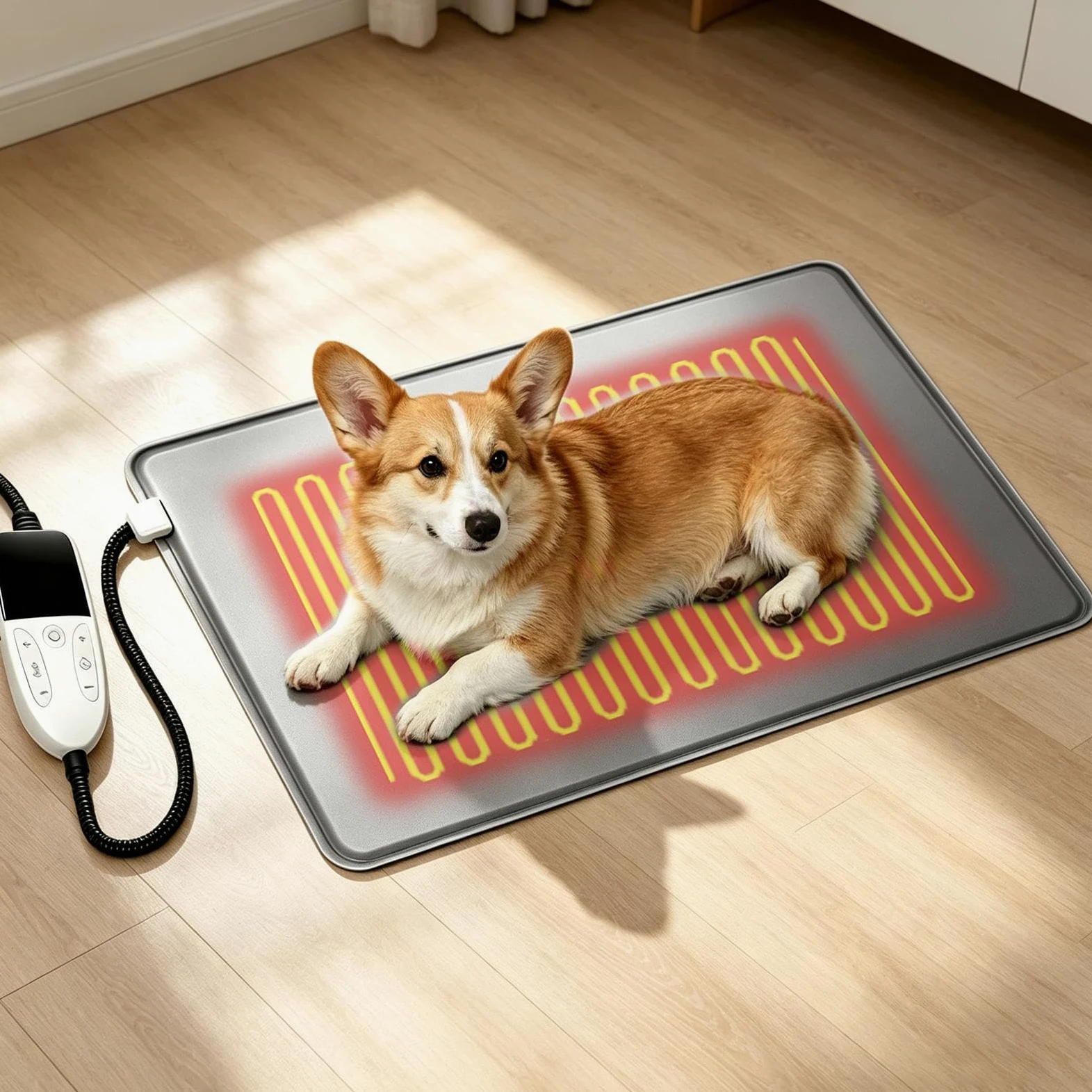 Generico Tappetino Riscaldante Per Cani Temperatura Regolabile Antimorso | Cuscino Riscaldante Per Gatti Da Interno Cuccioli e Inverno Casa Canile Pavimento Gabbia Balcone