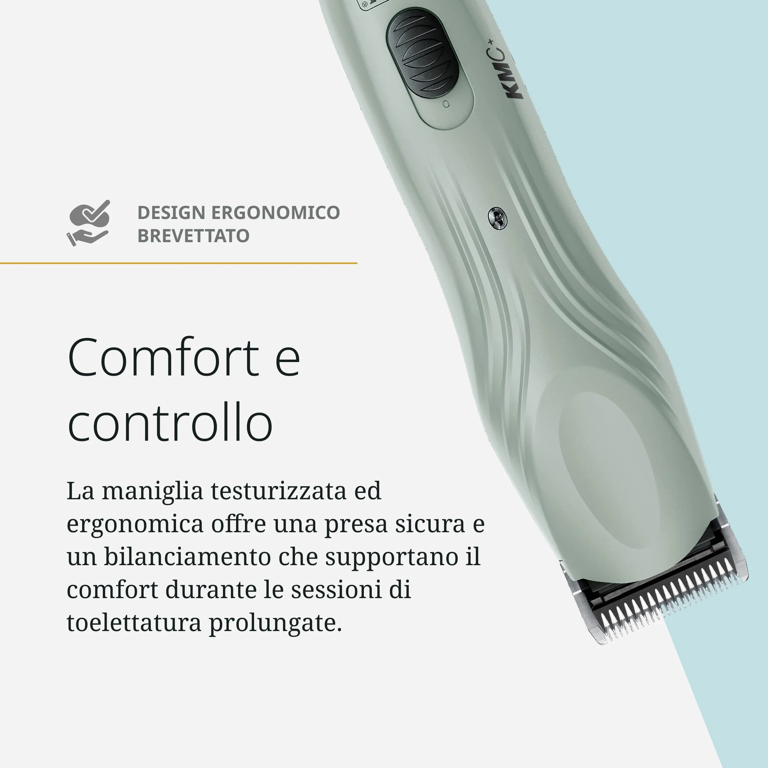 Wahl KMC+ Tosatrice per Animali – Motore Brushless Silenzioso, Impugnatura Testurizzata per Maggiore Comfort, Due Velocità, Utilizzo con Filo o Senza Filo, Autonomia Fino a 120 Minuti