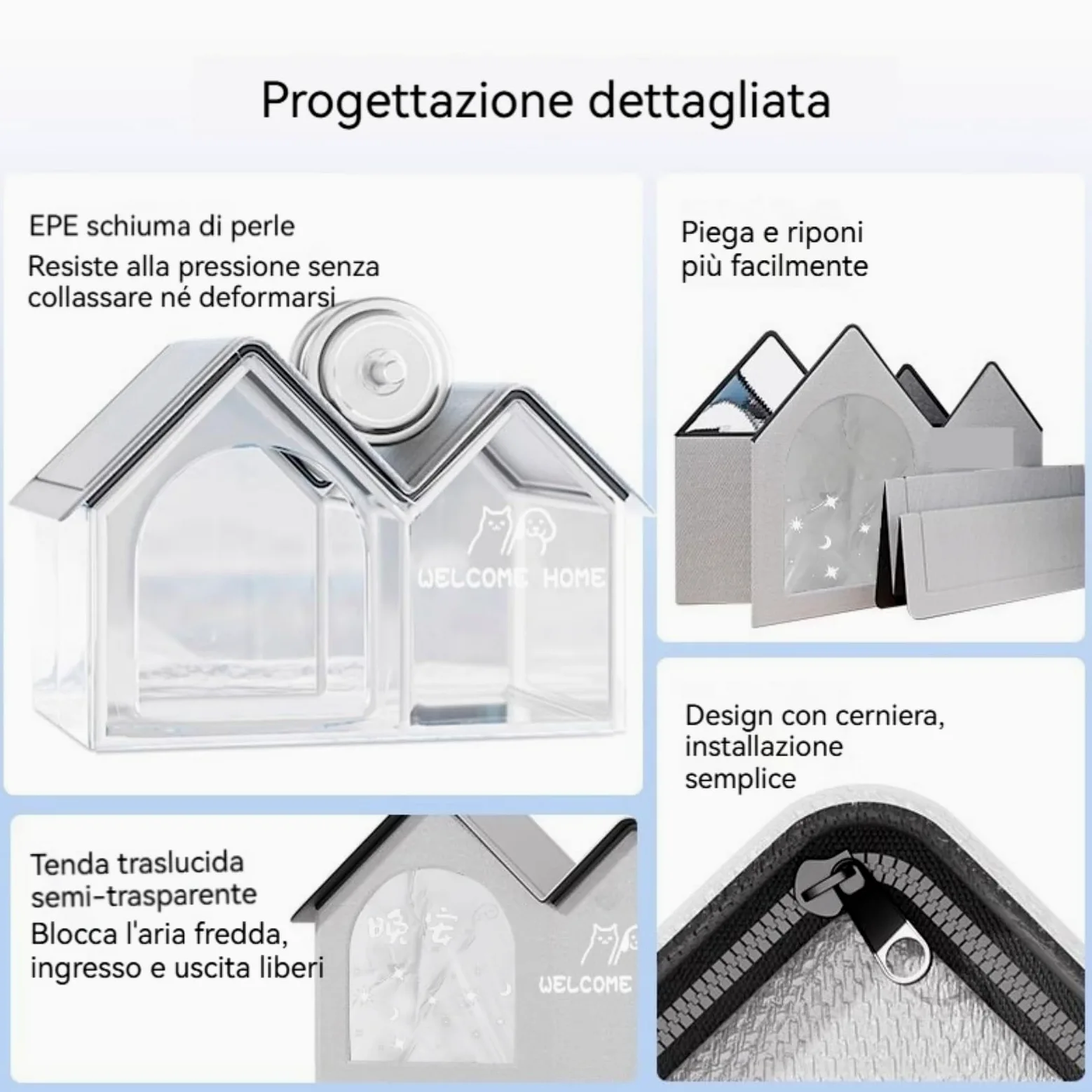 Cuccia Refrigerante per Cani | Casetta Refrigerante per Gatti, 10 Confezioni di Ghiaccio Incluse, Impermeabile e di Grandi Dimensioni, Cuccia per cani e gatti da esterno (Doppio superiore, XL)