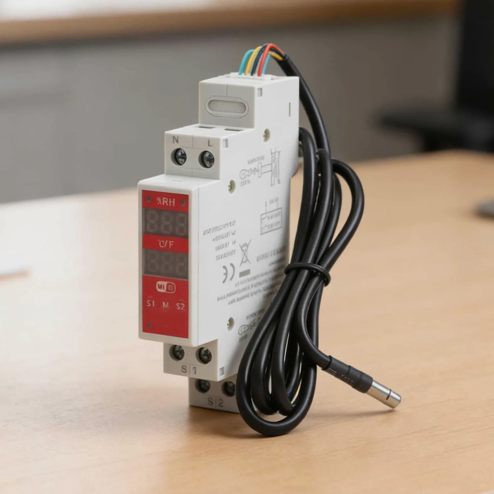 Display digitale Termostato regolatore di temperatura con sensore sonda Smart WiFi Relè per Tuya App Controllo dell'umidità programmabile per case Serra Acquario Automazione Sistema Whi