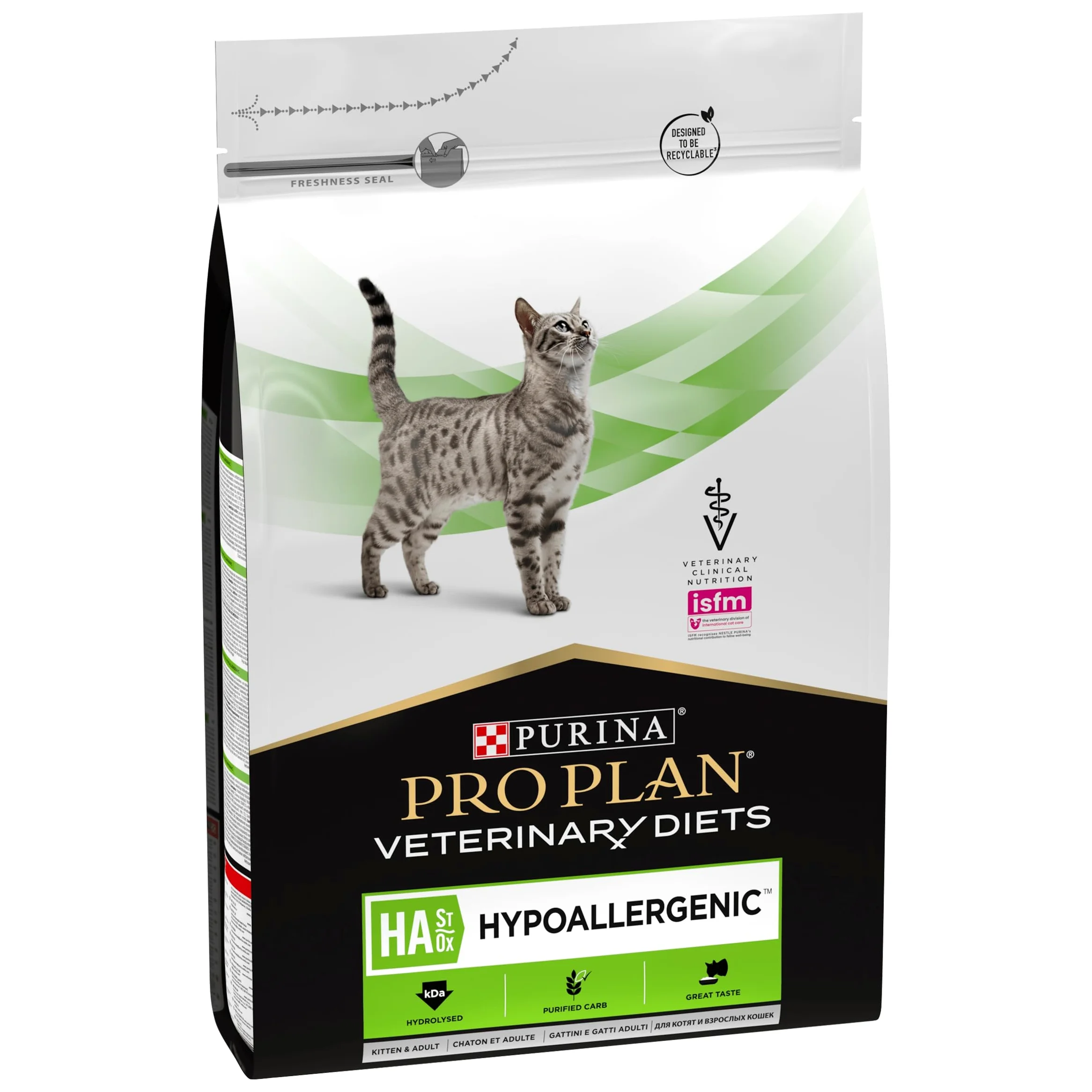 Purina PRO Plan Veterinary Diets Feline HA St/Ox Dieta Clinica ipoallergenica per Gatti, asciutta