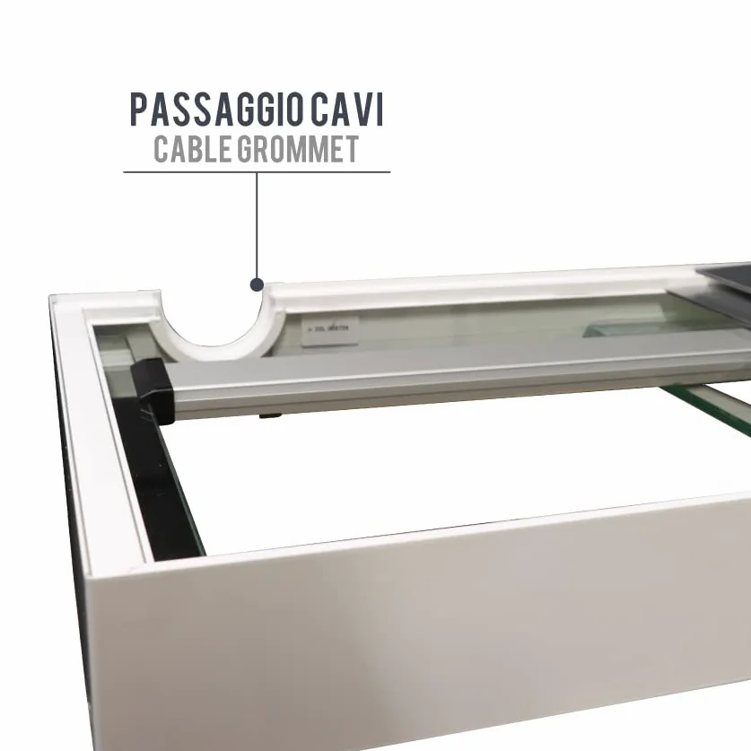 Amtra Alux 220 Led White Combi - Acquario professionale in vetro da 220L con coperchio e mobile in legno, per pesci di acqua dolce e salata, kit professionale, colore bianco
