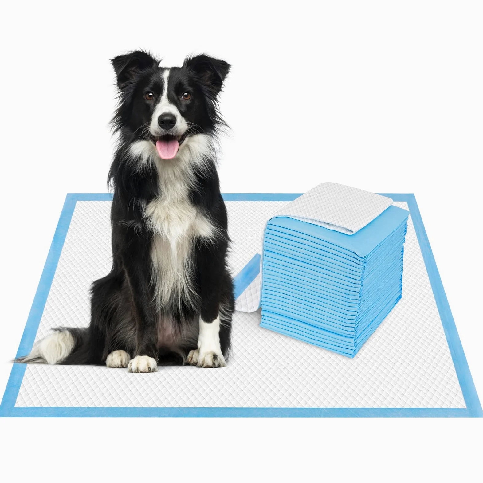 Tappetini per addestramento cani e cuccioli, 45 x 60 cm, usa e getta, ultra assorbenti e a prova di perdite, si asciugano rapidamente per cani, gatti, conigli o altri animali domestici (50/pezzi