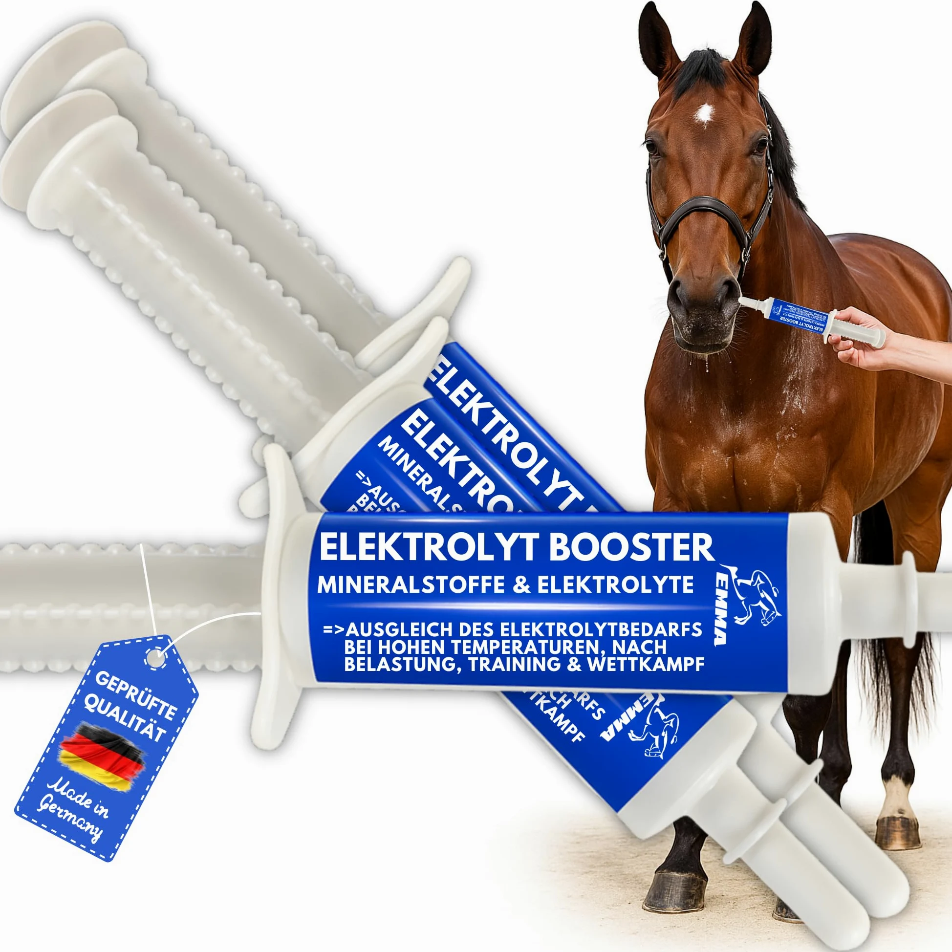 Elettroliti Cavallo - Pasta vitaminica per cavalli I Complesso vitaminico b Cavallo I Elettroliti Sodio Potassio Magnesio I Alimenti minerali Cavalli dopo la diarrea Vomito Acqua Sali minerali 3p.