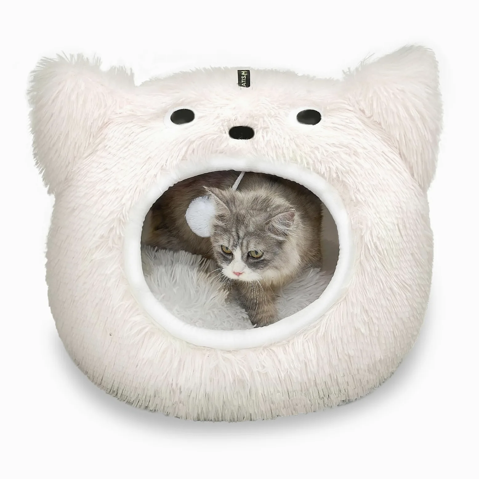 Catism - Lettino per Gatti con Igloo, Cuscino Lavabile per Gatti, Morbido Cuscino per Animali Domestici, Letto Morbido e Soffice per Gattini e Cuccioli