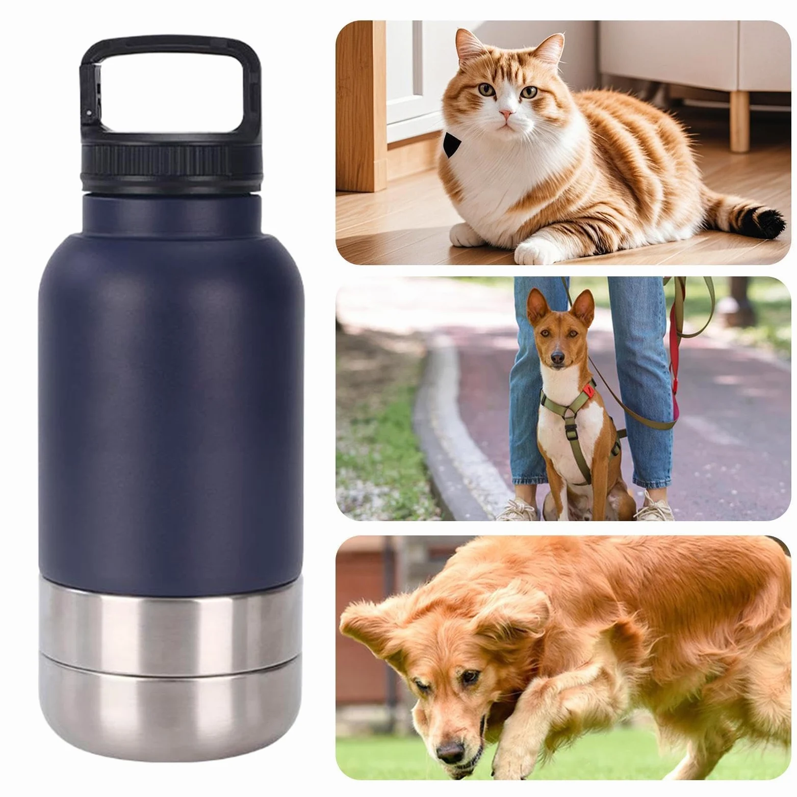 Borraccia Portatile Per Cani Dispenser D'Acqua Per Animali Domestici Da | Borraccia Antigoccia Cuccioli Viaggi Campeggio Escursioni Passeggiate All'Aperto Picnic Dormitorio