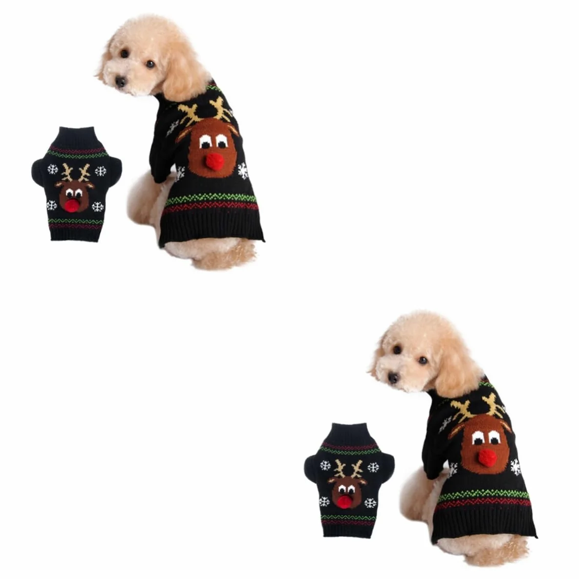 BESPORTBLE 2 Pz Vestiti per Cani di Natale Maglione Autunnale e Invernale Piccolo Cane Abbigliamento per Animali Chic Abbigliamento per Animali Unico Autunno Capi di Abbigliamento Carino