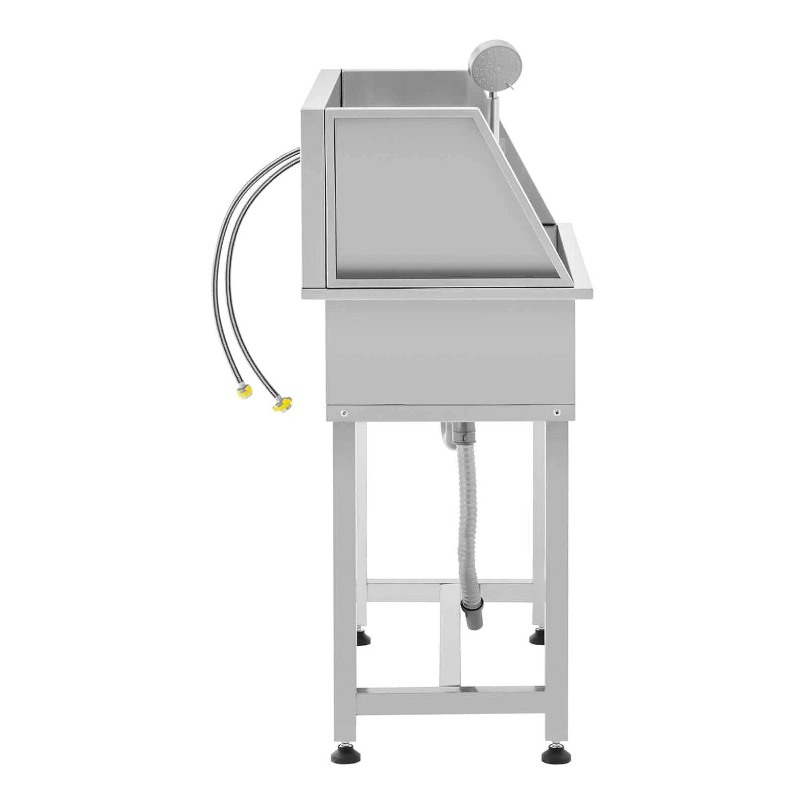 Physa PHY-PWS-02 - Vasca da bagno per cani fino a 60 kg, in acciaio INOX
