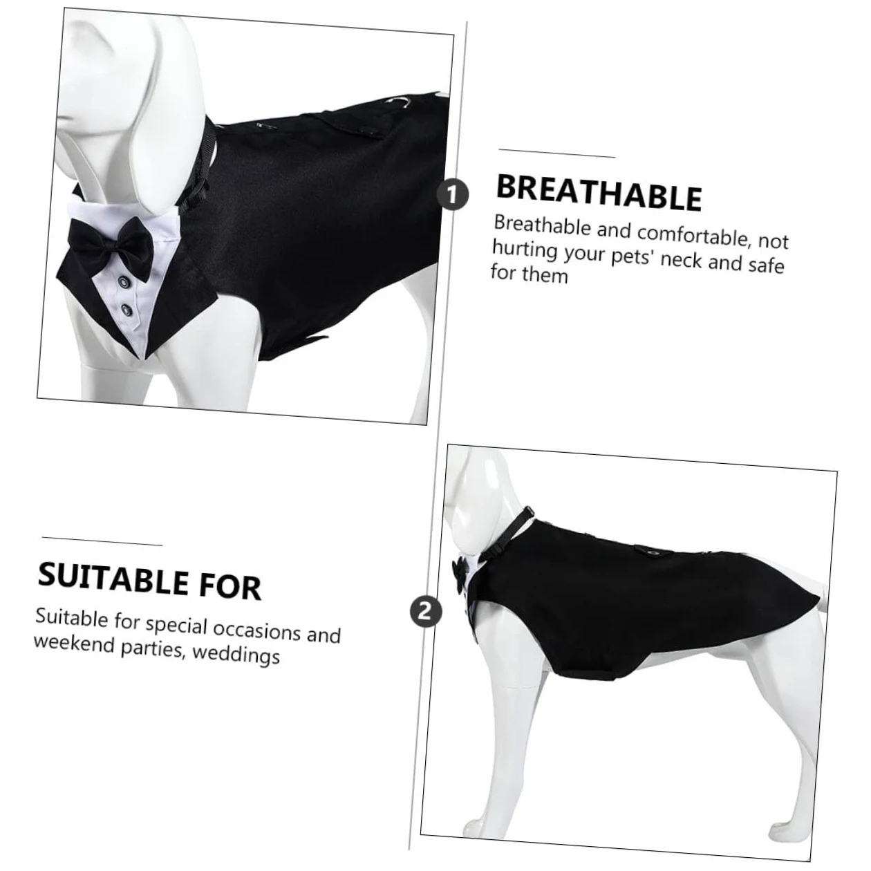 INOOMP 2sets Look Abbigliamento Formale Per Comprendente Un Bandana Cravattino Per Matrimoni e Speciali Costume è Facile Indossare Chiusura è e Accattivante Assicurando Per e Cerimonie