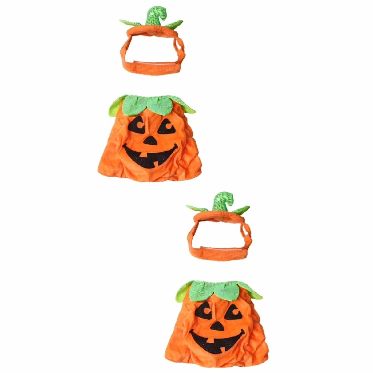 Beavorty 2 Pezzi Costumi Di Zucca Per Cani Cappotto Per Gatti Gattino Ornamento Cucciolo Di Zucca Per Animali Domestici Vestito Da Cappello Da Strega Cappello Arancione Costume Da