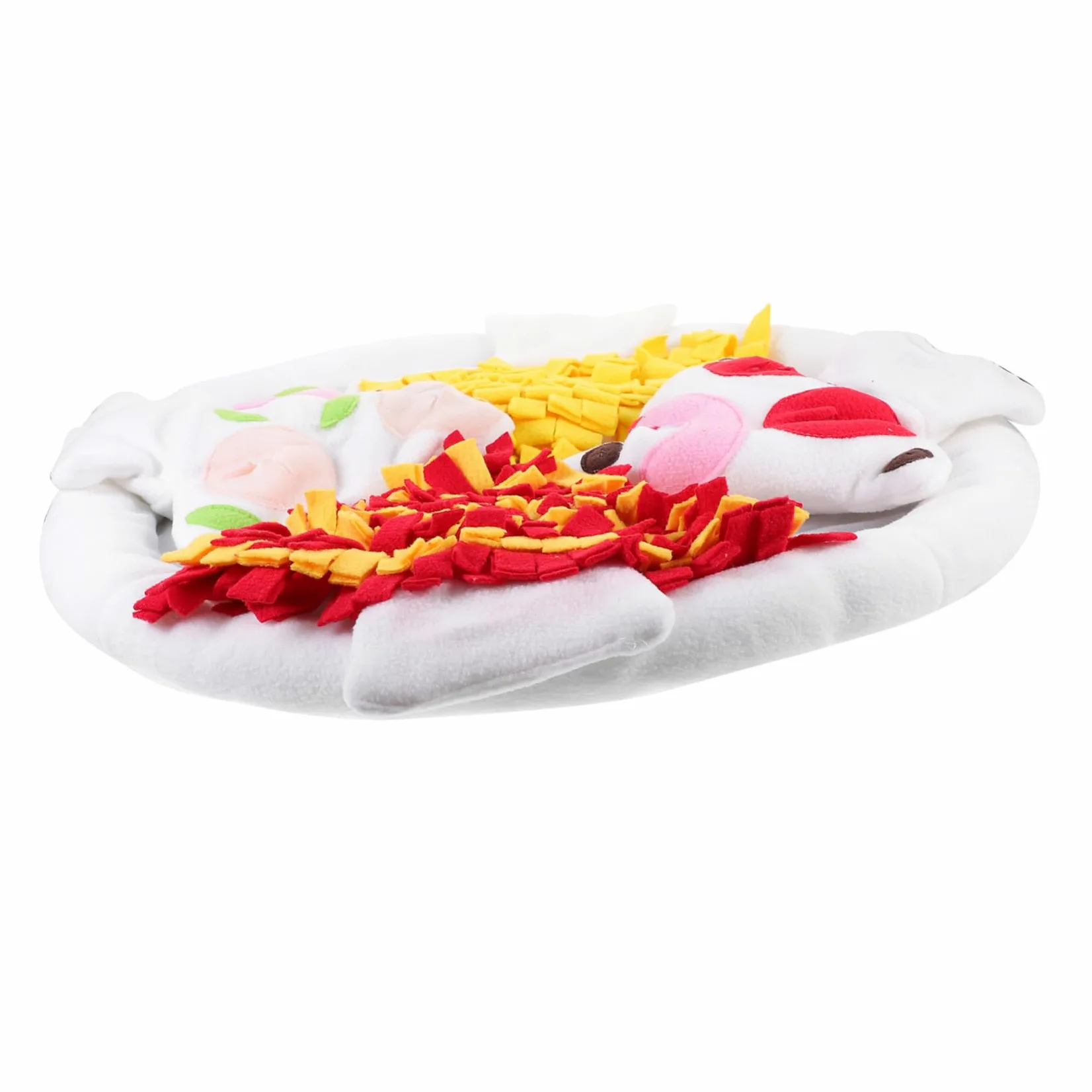 BESPORTBLE Tappetino Snuffle per Cani Forma Pizza in Polar Fleece per Allenamento Alimentare Lento e Masticazione