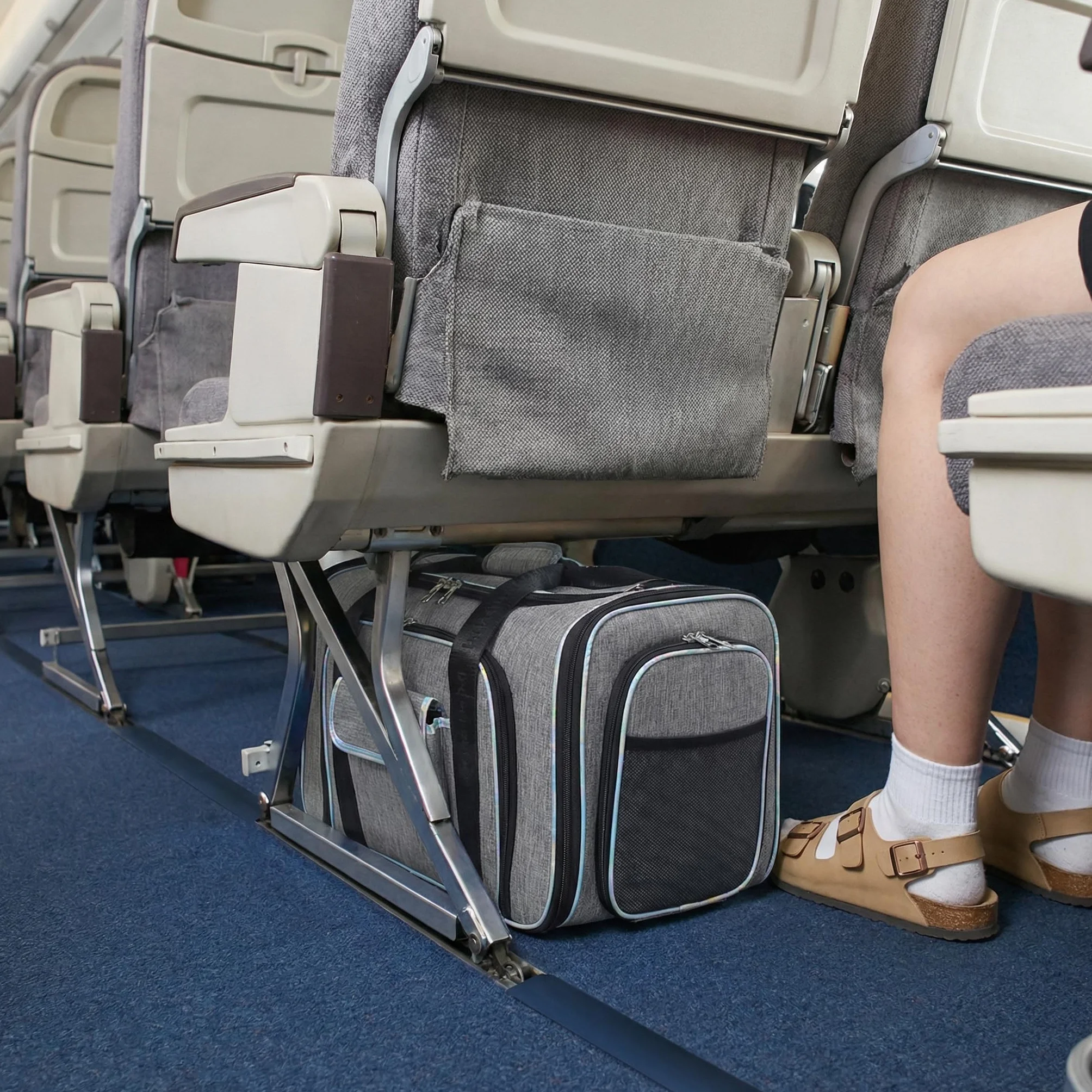 Borsa da Trasporto per Gatti - Trasportino Rigido Omologato IATA per Gatti a 4 Lati - Borsa da Viaggio per Gatti Espandibile per Viaggi in Aereo