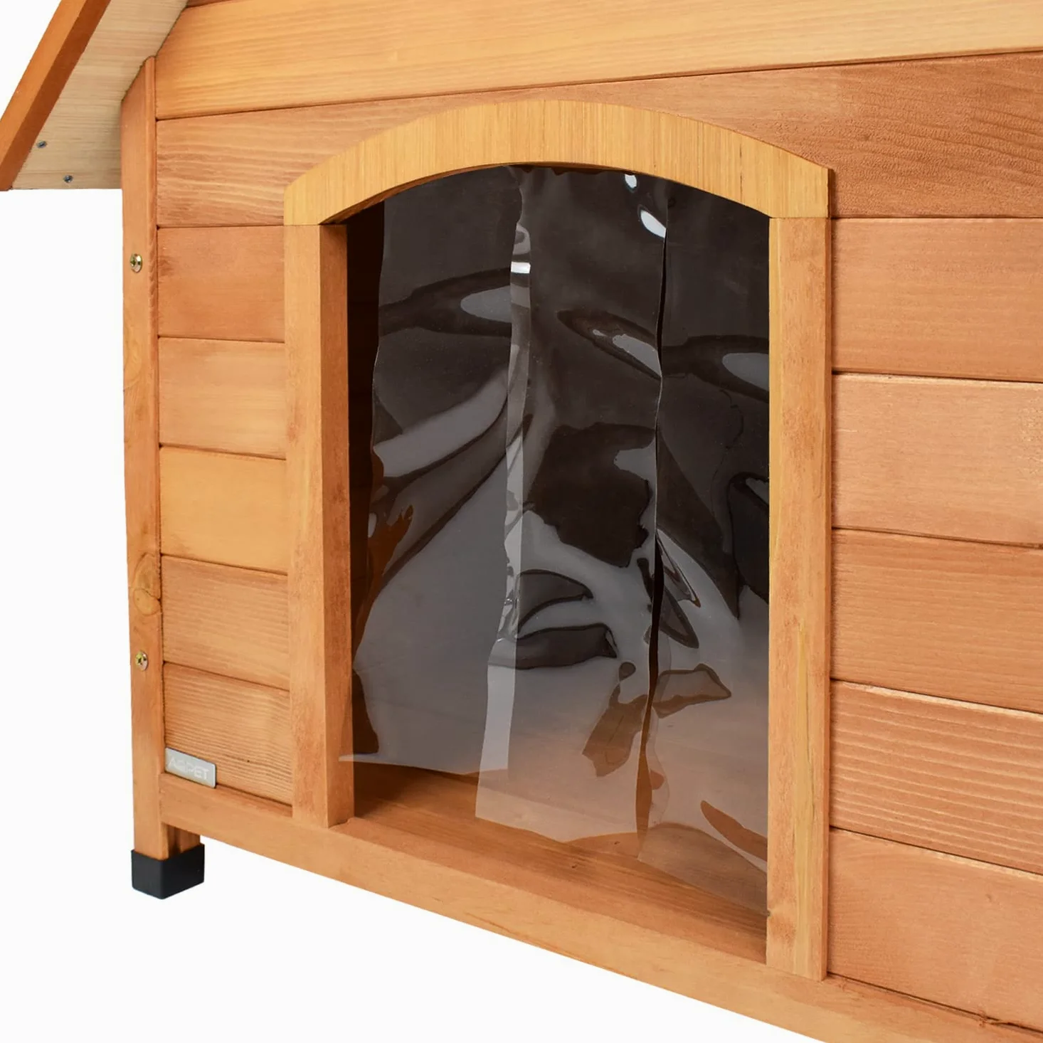 CUCCIA PER CANE CANI IN LEGNO IMPERMEABILE TETTO SPIOVENTE PER ESTERNO GIARDINO MISURA SMALL 80x83x86h cm CON TENDA