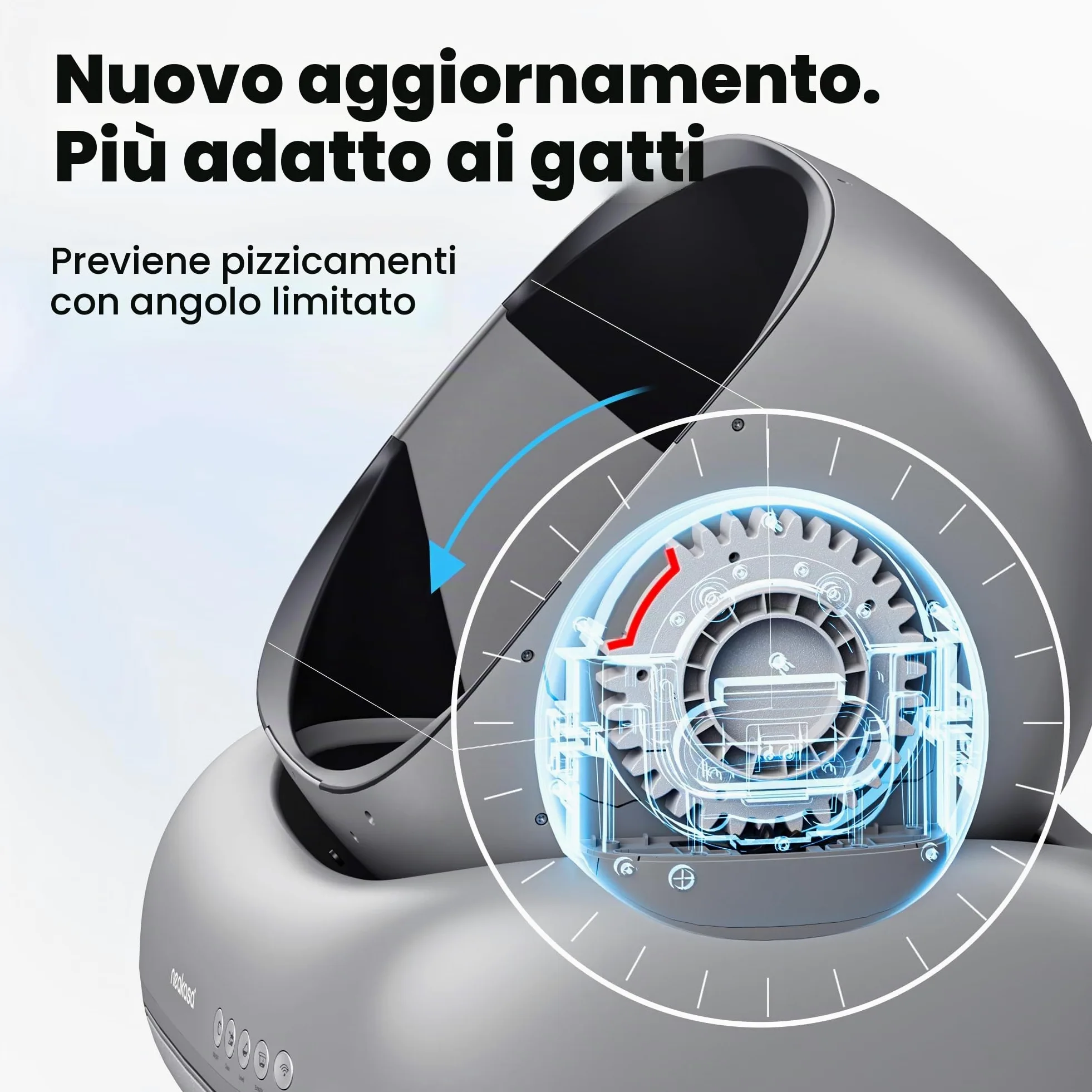 Neakasa M1 Lettiera Gatto Autopulente Aperta Grande XXL, Controllo APP, Smaltimento dei Rifiuti Senza Odori, Sacchetti e Tappeto Lettiera gatto, per Più Gatti