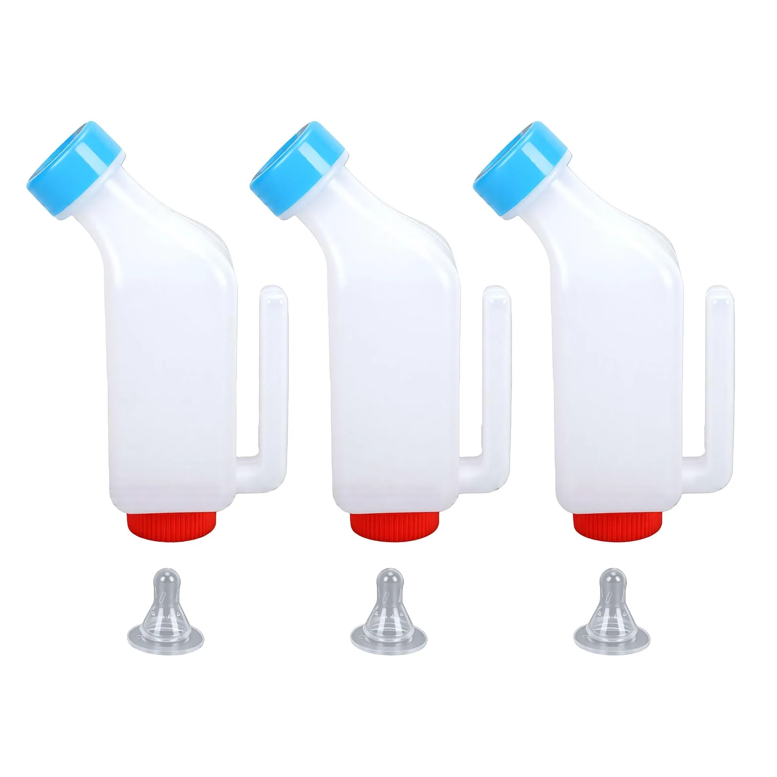 SIXRUN Allattatore per Latte di Agnello Biberon per Agnello Biberon per Confezione da 3 500 Ml Design da Appendere in Plastica per Agnelli Capre Bambini Cuccioli di Pecora