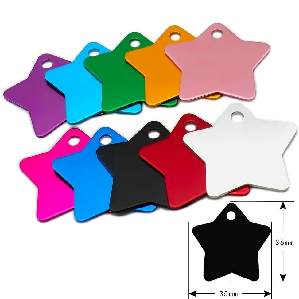100 PZ Etichette Identificative Vuote Per Animali Domestici Etichette Fai Da Te Con Incisione Per Cani E Gatti Pendenti Con Etichette Identificative Per Animali Personalizzate In Alluminio Etic