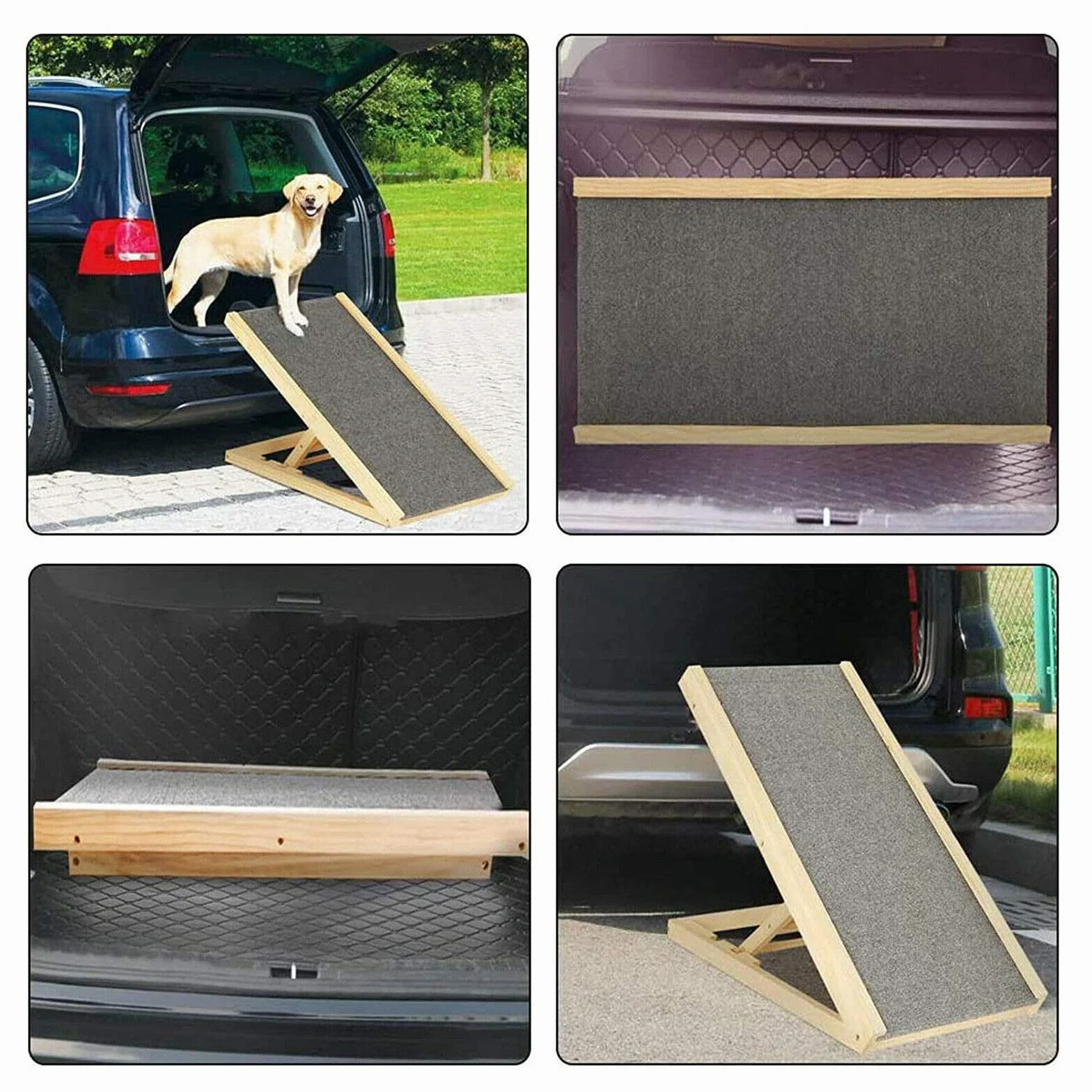 Rampa per cani, Rampa per Gatti, rampa per Cani Pieghevole e Antiscivolo, Rampa per bagagliaio, Rampe per Animali Domestici Regolabili in Altezza per Cani Piccoli & Grandi, Letto & Divano, Auto, Rampa