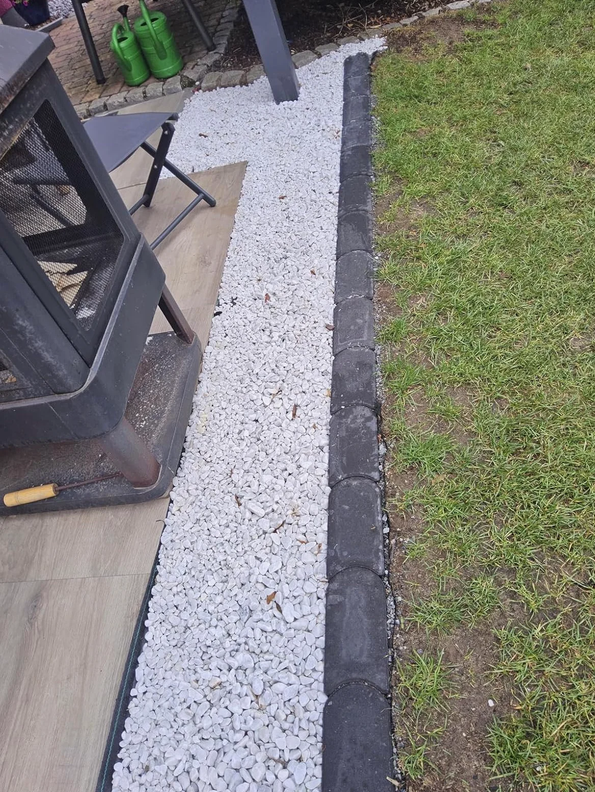Sigillante per ghiaia da 10 l, bloccante per ghiaia e ghiaia per sentieri da giardino, schegge e pietrisco – Divisorio permeabile all'acqua per superfici stabili di ghiaia, facile da usare