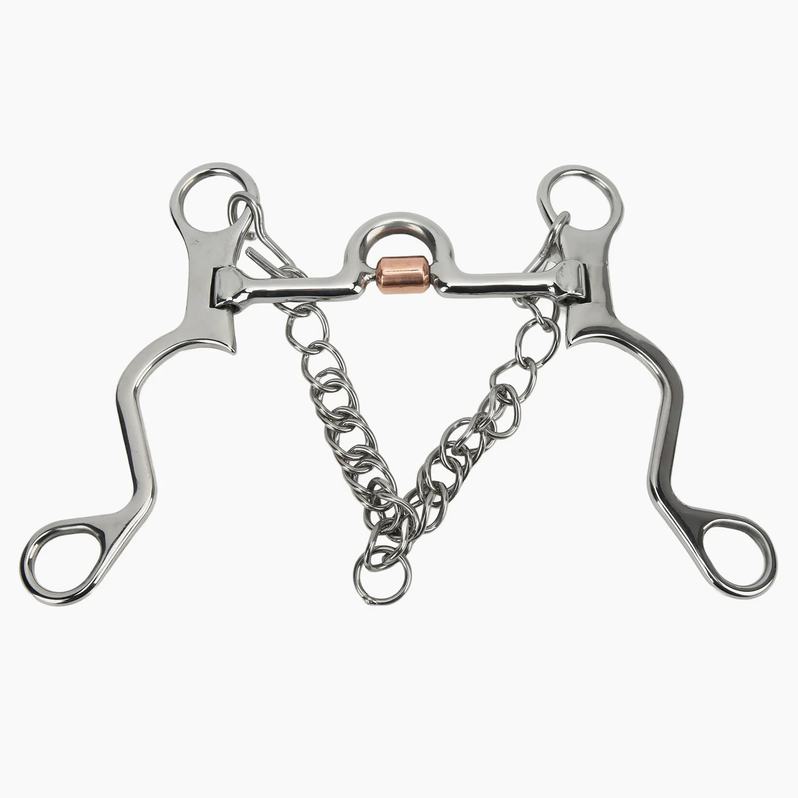 Morso per Cavallo Pelham, Morso Pelham dal Design Raffinato in Rame per Prestazioni Equestri per l'equitazione