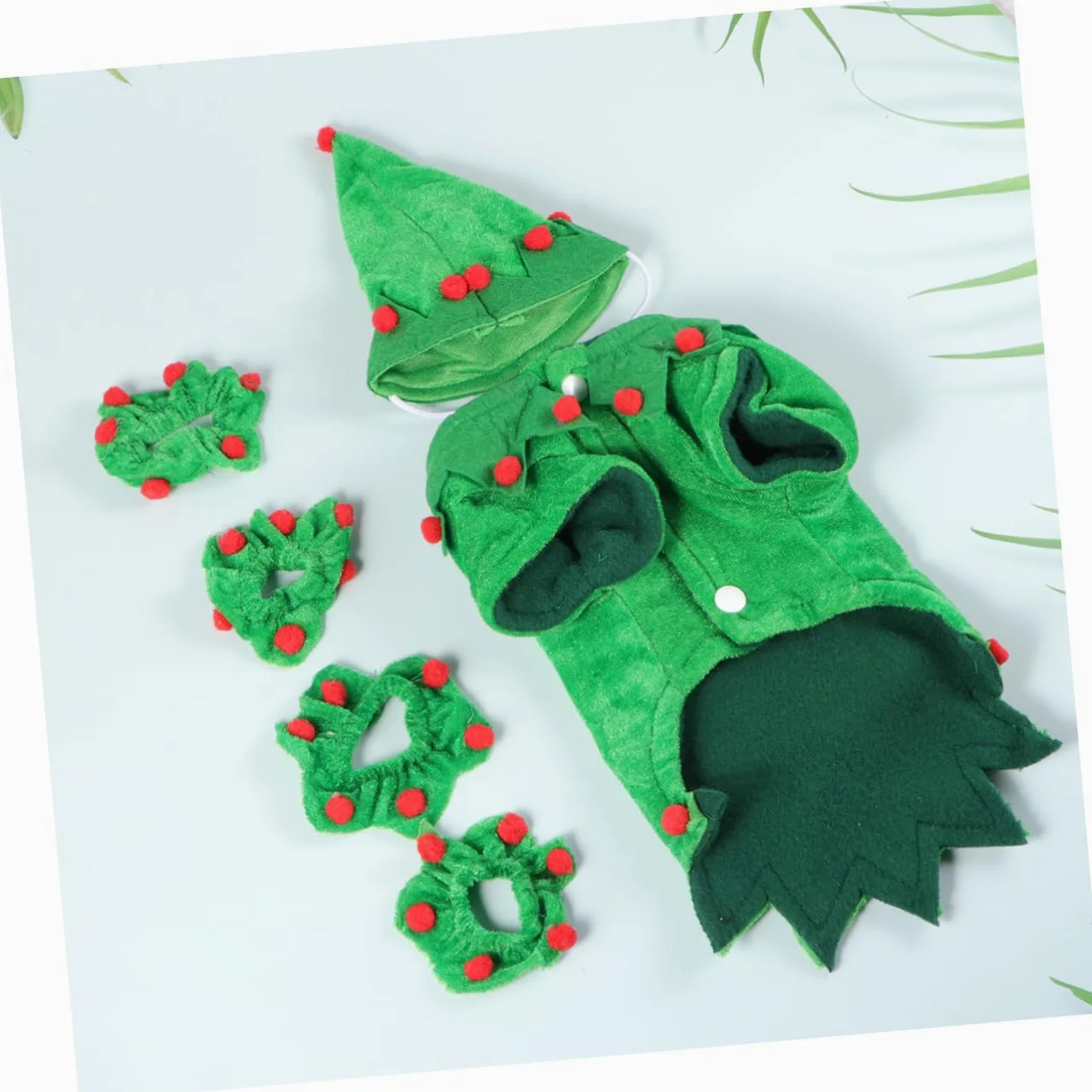HMJGDHX 2 Set Costume da Animale Domestico di Natale Animale Domestico Mantello Natalizio Accessori per Cuccioli di Cane Costume Cosplay Vestiti da Festa Panno per Cani Abiti da Festa Design Adorabile