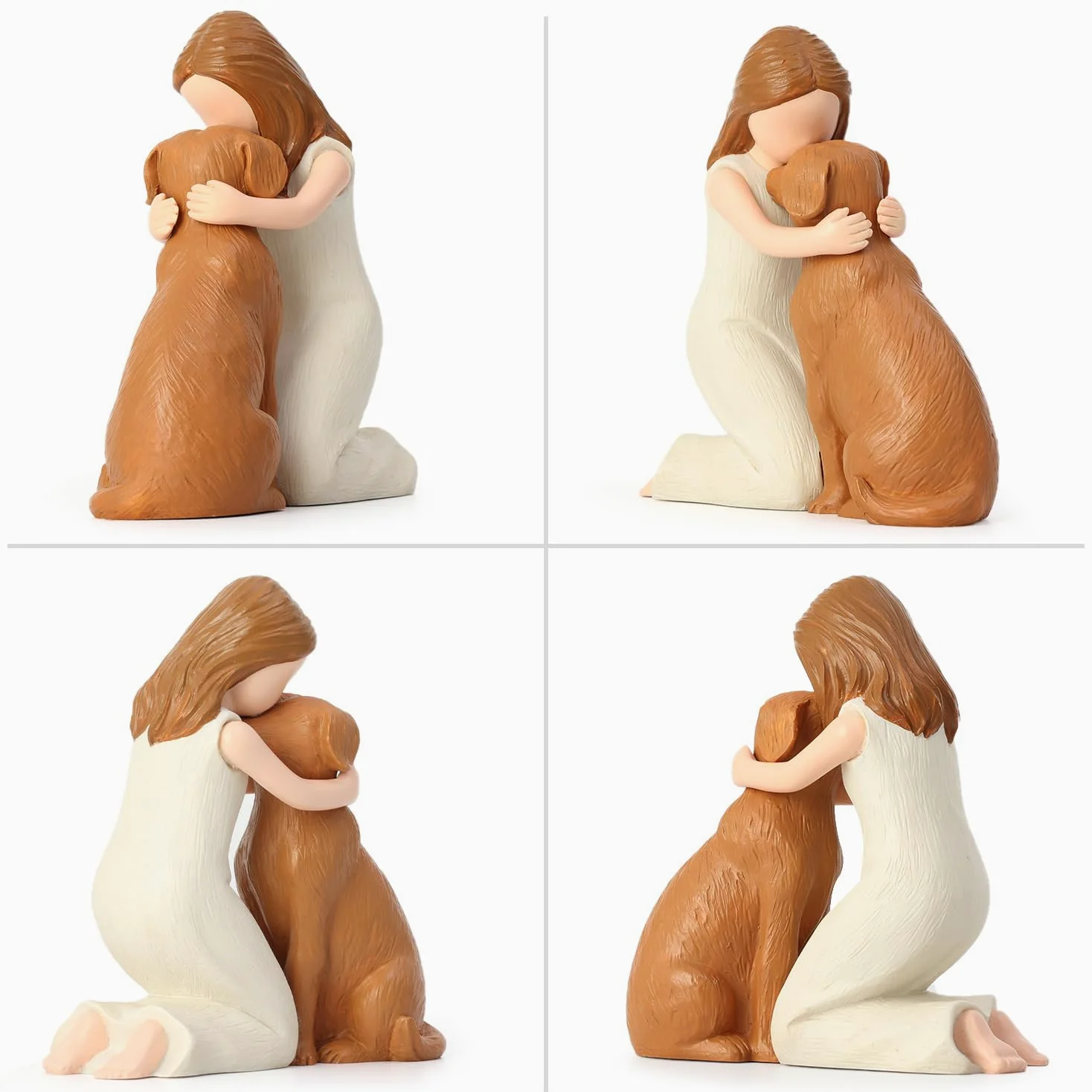 Love My Dog, statuette di angelo, regalo commemorativo dell'amicizia, scolpite a mano, per gli amanti dei cani