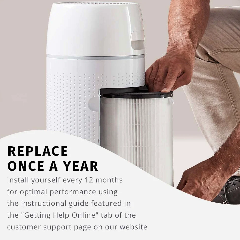 HoMedics® TotalClean® PetPlus - Filtro HEPA di ricambio per allergie, animali domestici, fumo e peli con filtro a carbone attivo, eliminatore di odori e deodorante