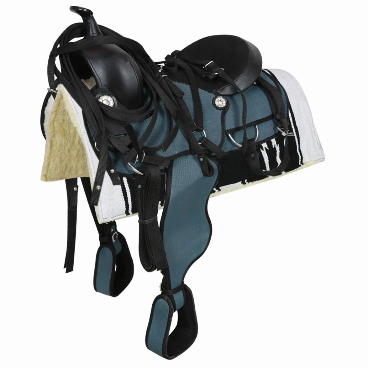 Sella West Sintetica Blu 16” = 40 cm