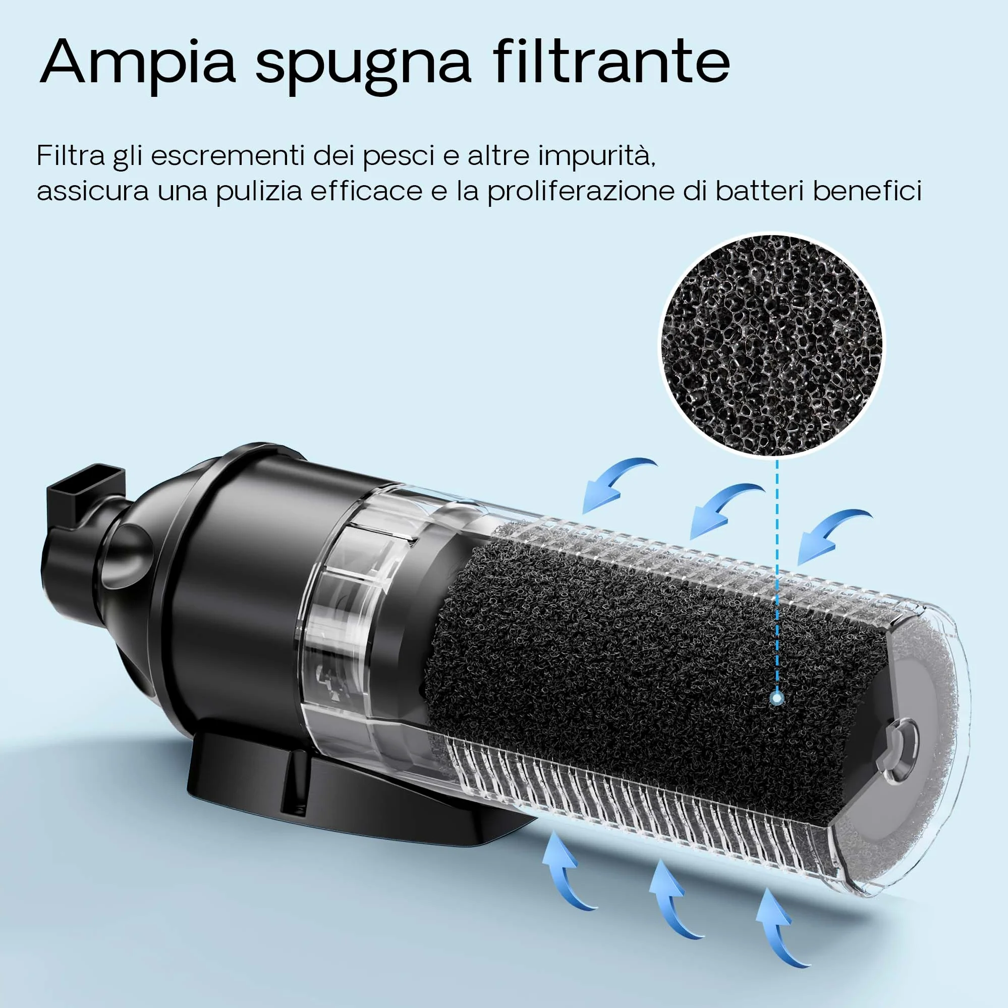 SunSun CUP-609 Filtro interno per acquario 2000l/h con chiarificatore UV 9w