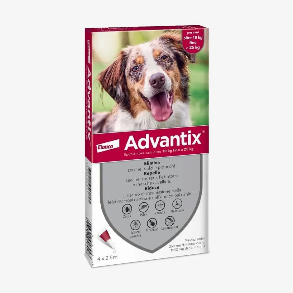 advantix Spot-ON per Cani Oltre 10 kg Fino a 25 kg - Offerta 3 Confezioni