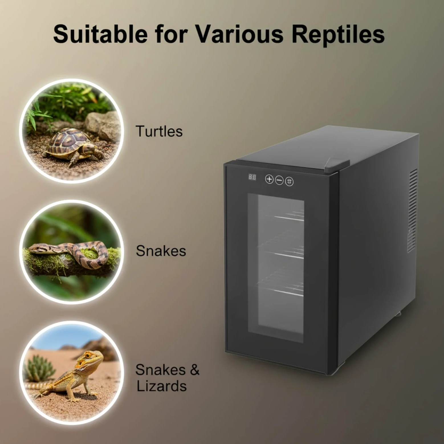 Incubatore per tartarughe, 23 l, automatico con display a LED, 10 – 40 °C, macchina per incubatrice automatica per rettili