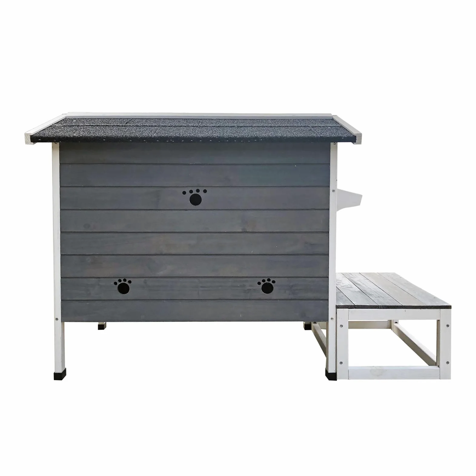 Cuccia in legno rialzata gatto 58 x 73,6 x 104,9 cm casa casetta per gatti