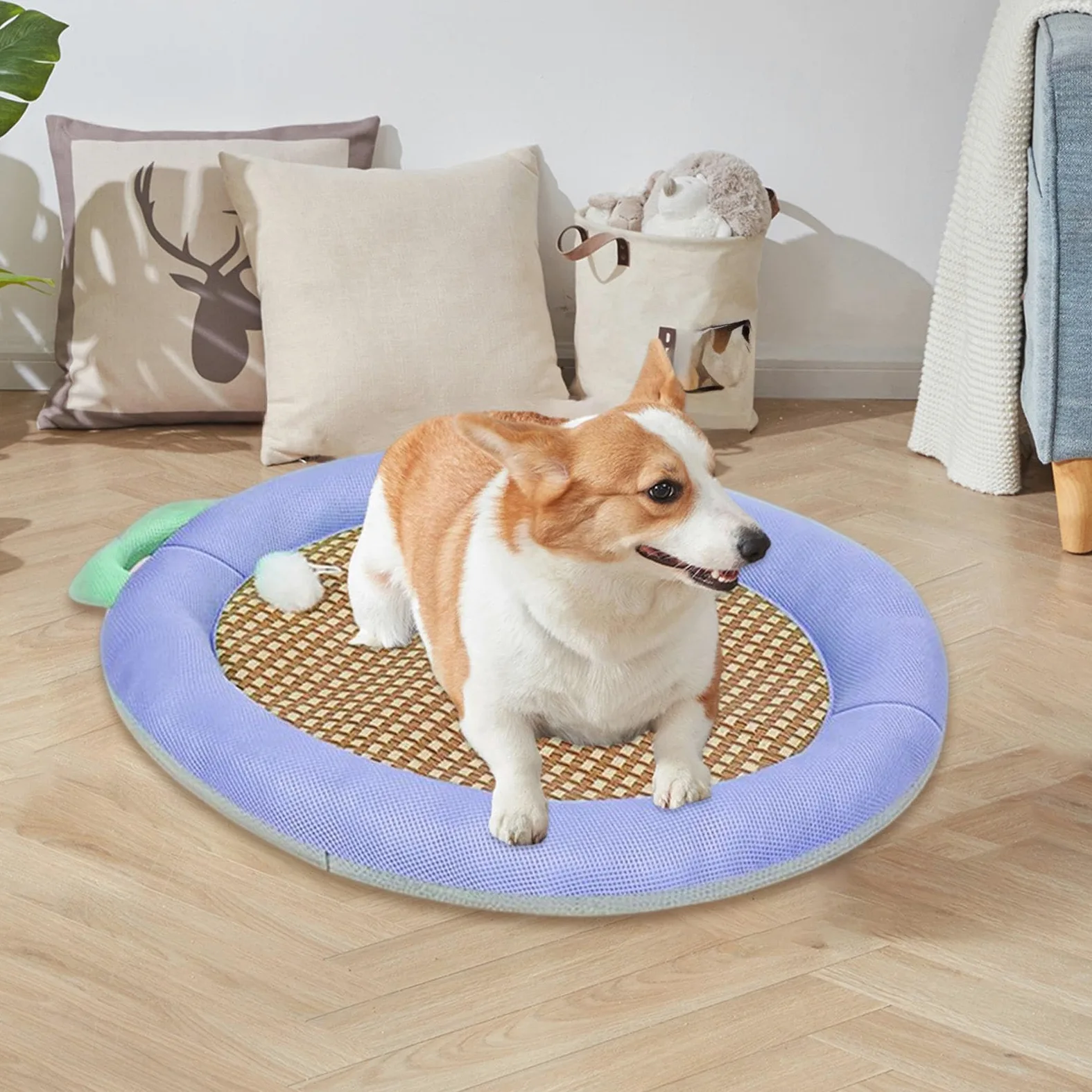 Tappeto rinfrescante per cani, per interni, lavabile, resistente | Materassino rinfrescante per cuccioli con cuscino freddo, per estate, interno ed esterno, medio cucciolo e gattino