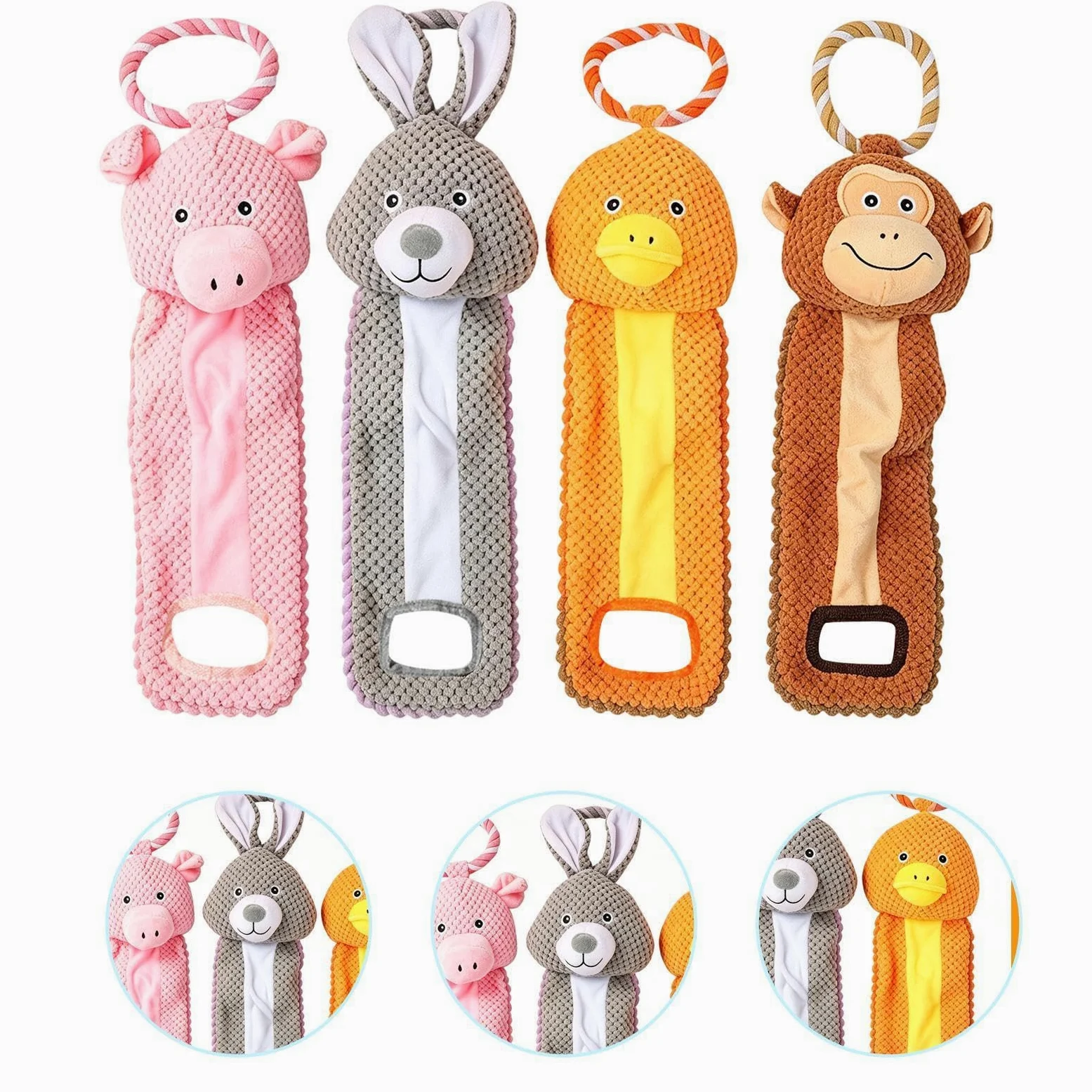 Giocattoli masticabili per cuccioli in fase della dentizione Interattivo | Giocattoli di masticazione robusti in peluche imbottito per cuccioli Per animali do