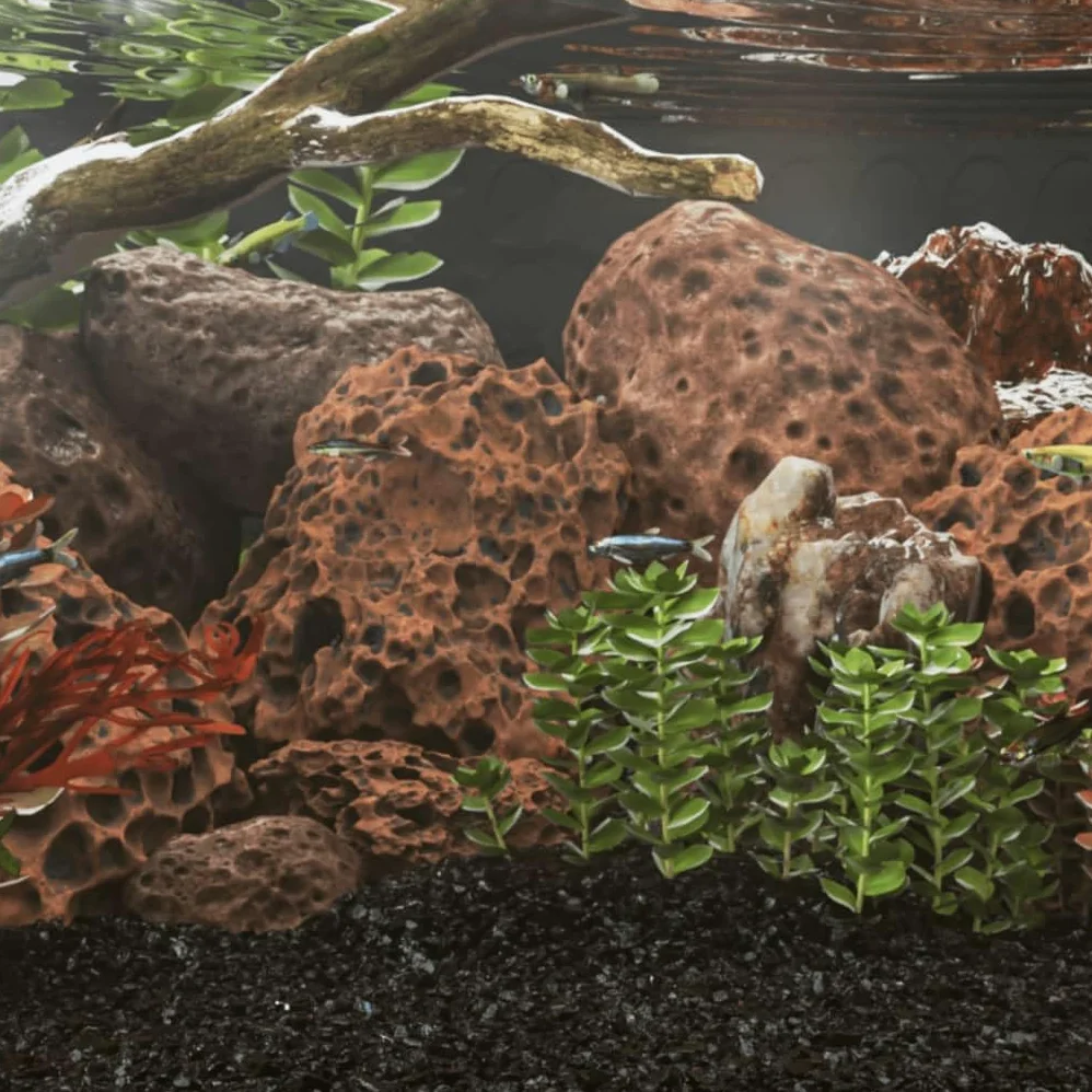 Homgoday Rocce vulcaniche 10 kg rosso 10 – 30 cm, pietra decorativa per acquario, roccia vulcanica, roccia paesaggistica, filtri per acquario, laghetto, griglie a gas, pietre per barbecue e diffusore