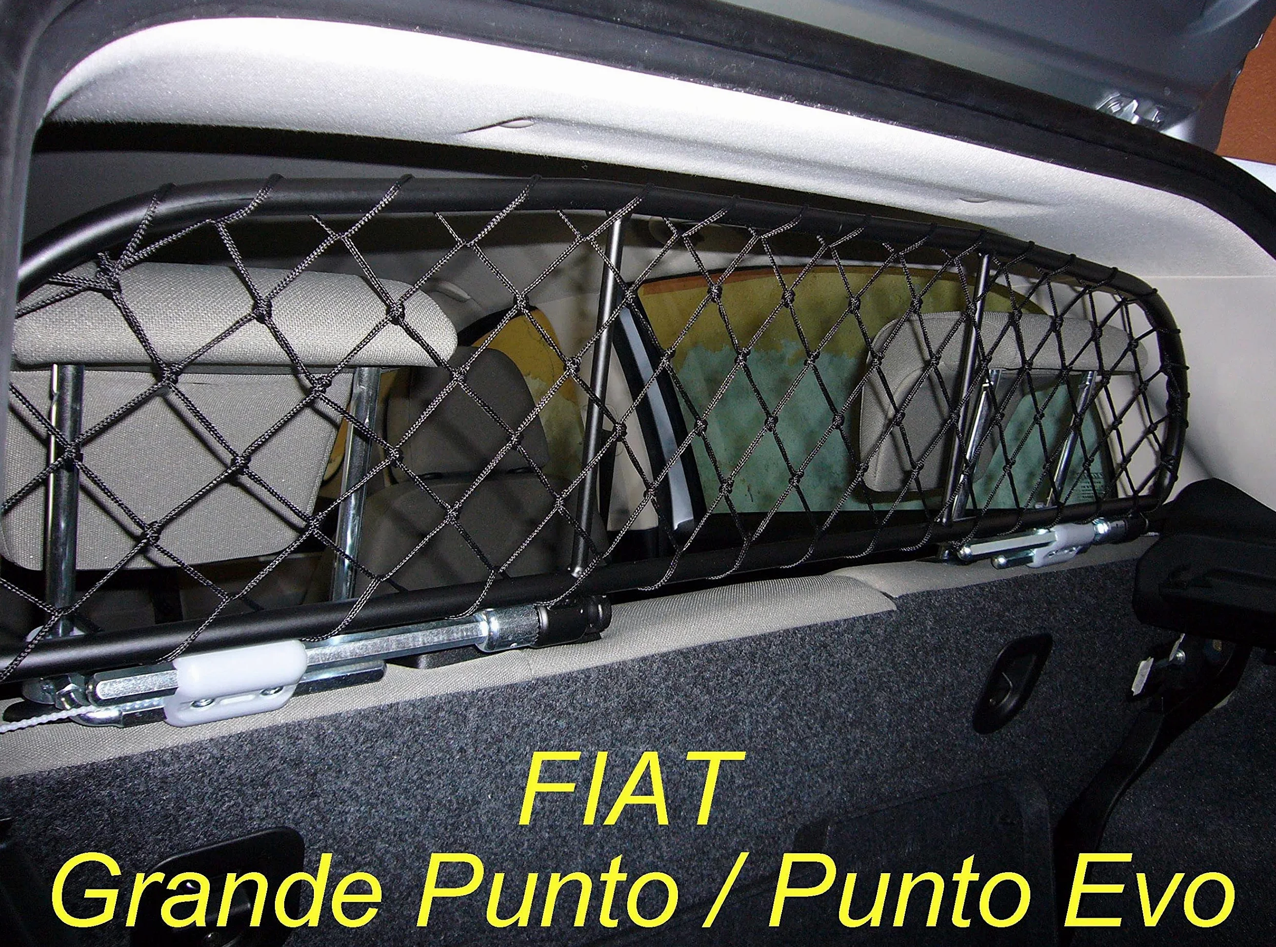ERGOTECH Divisorio Griglia Rete Divisoria per Fiat Punto, RDA65-XXS, per Trasporto Cani e Bagagli