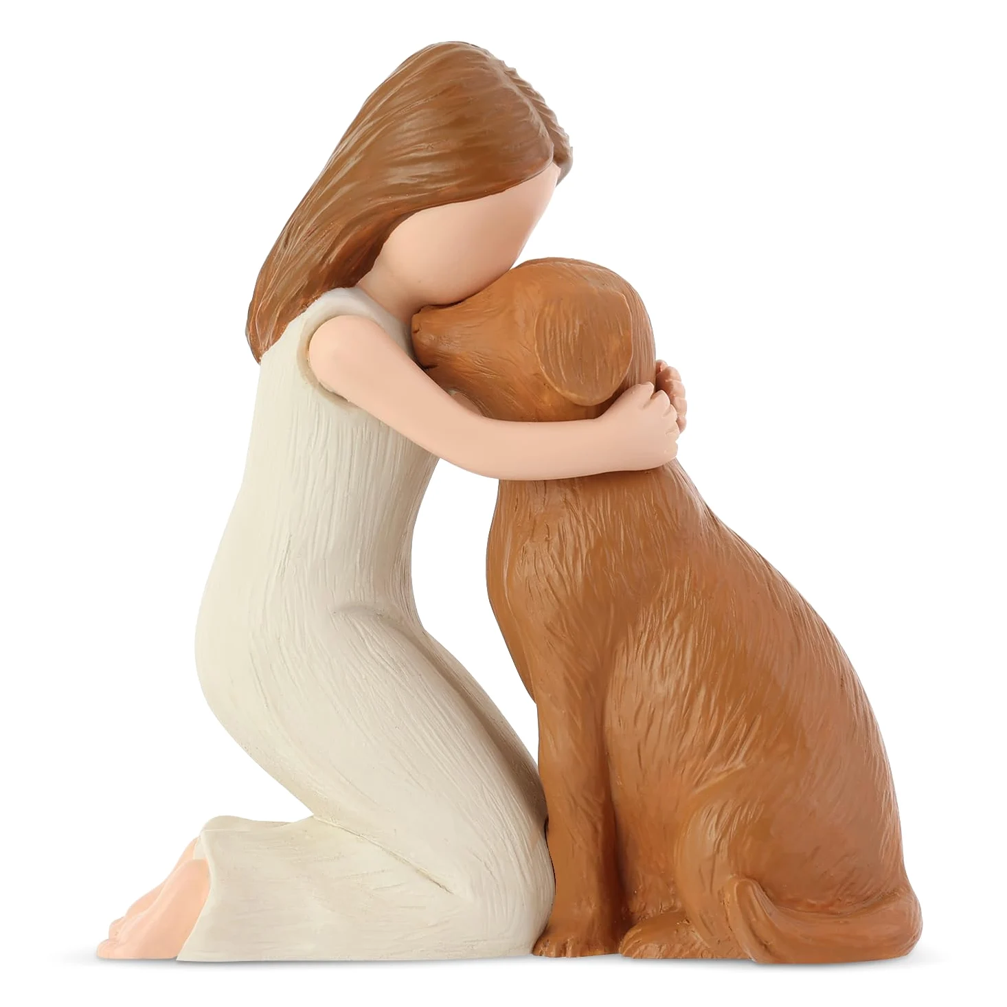 Love My Dog, statuette di angelo, regalo commemorativo dell'amicizia, scolpite a mano, per gli amanti dei cani