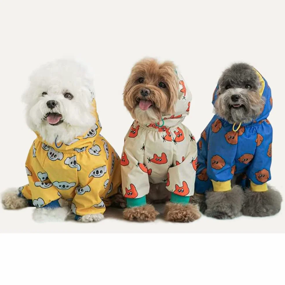 Impermeabile per Cani da Compagnia Impermeabile Universale A Quattro Zampe per Cani di Grossa Taglia all Inclusive con Impermeabile,Blu,3XL
